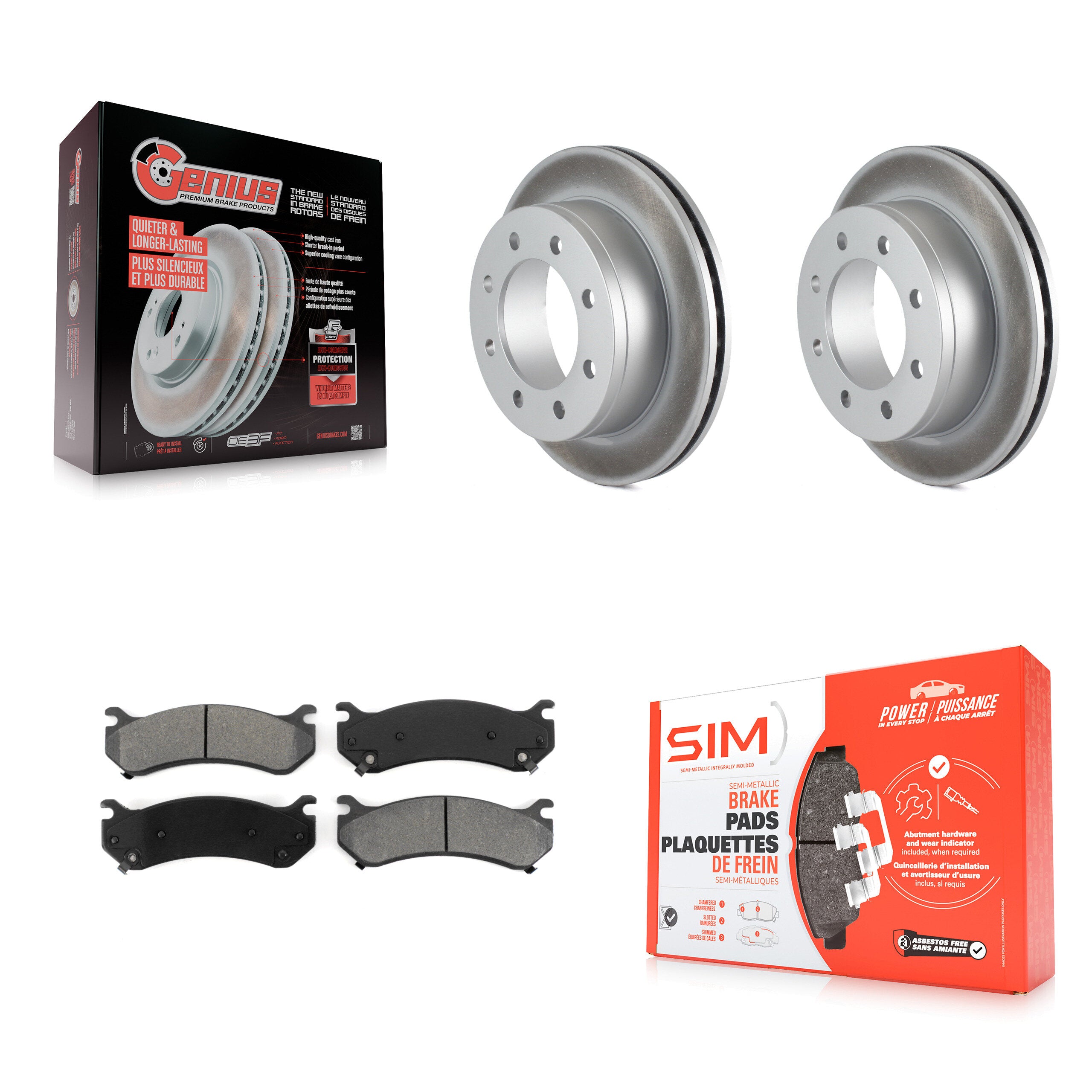 Transit Auto KGS-101127 Disc Brake Kit for 1999-2013 Chevrolet Suburban 2500, GMC Yukon XL 2500 and More - Rear