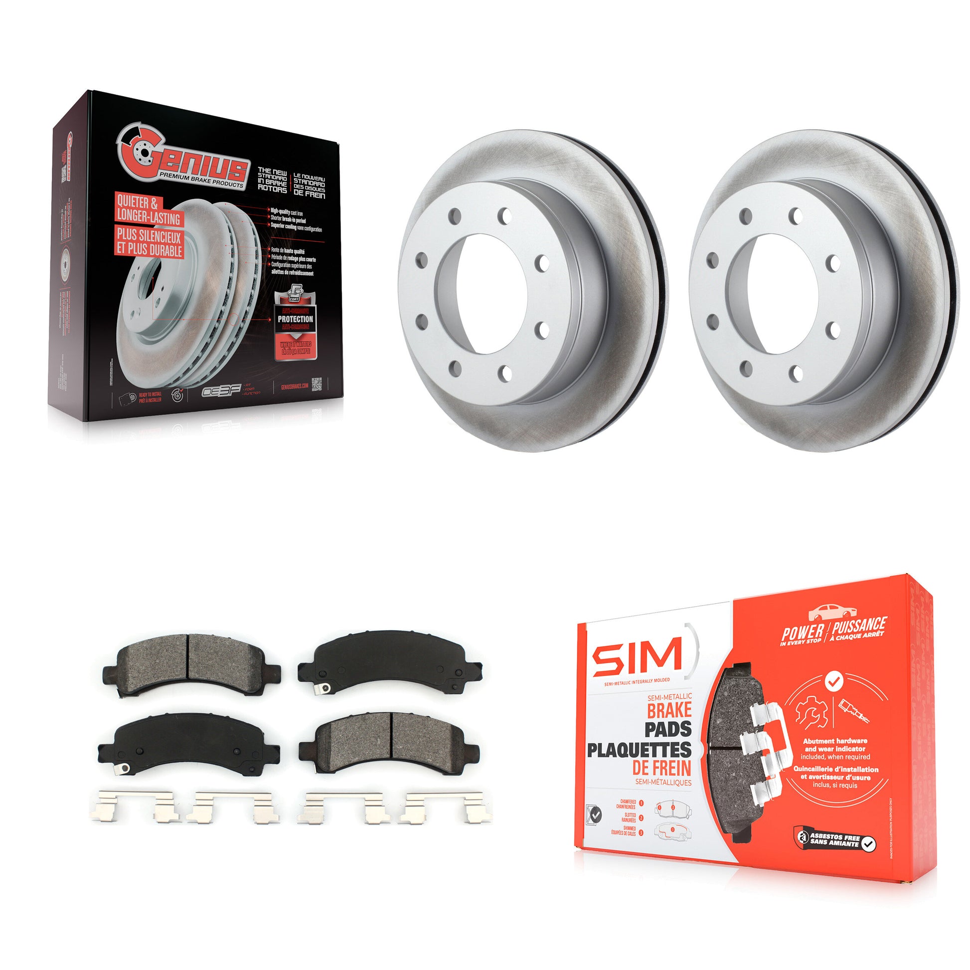 Transit Auto KGS-101130 Disc Brake Kit for 2003-2014 Chevrolet Express 3500, GMC Savana 3500 and More - Rear