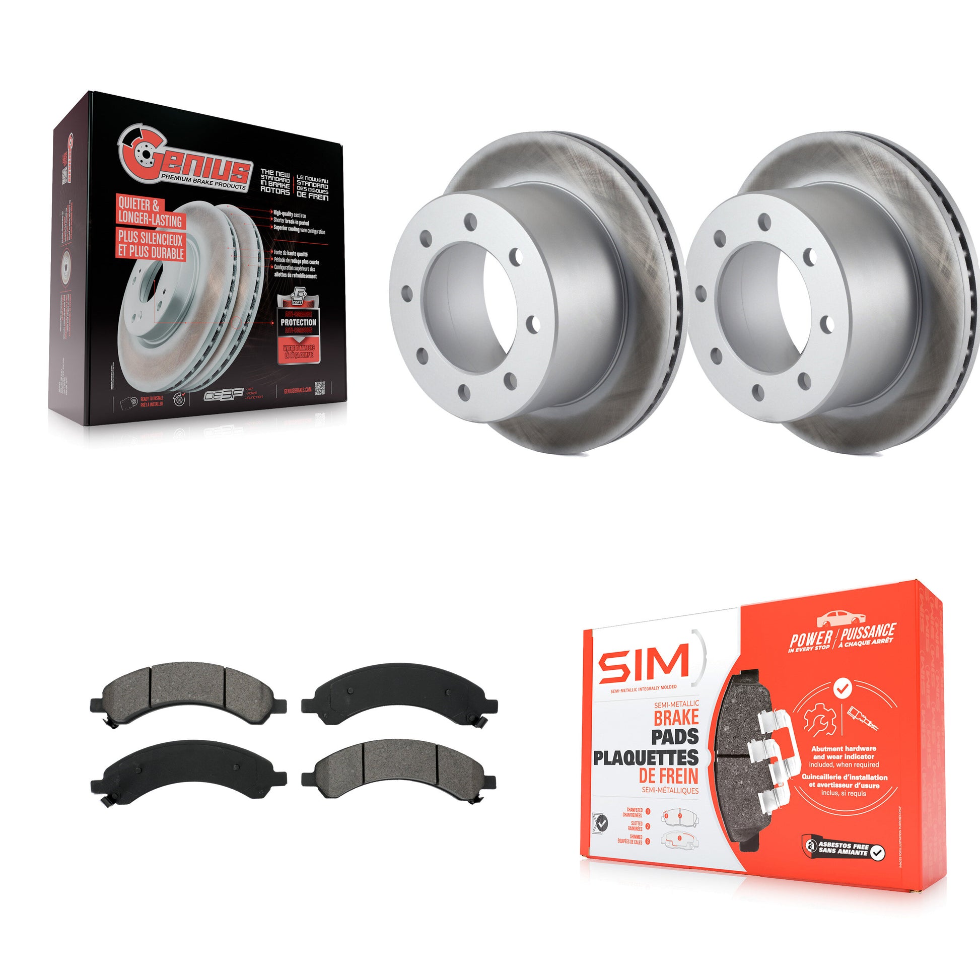 Transit Auto KGS-101139 Disc Brake Kit for 2003-2008 Chevrolet Express 3500, GMC Savana 3500 - Rear