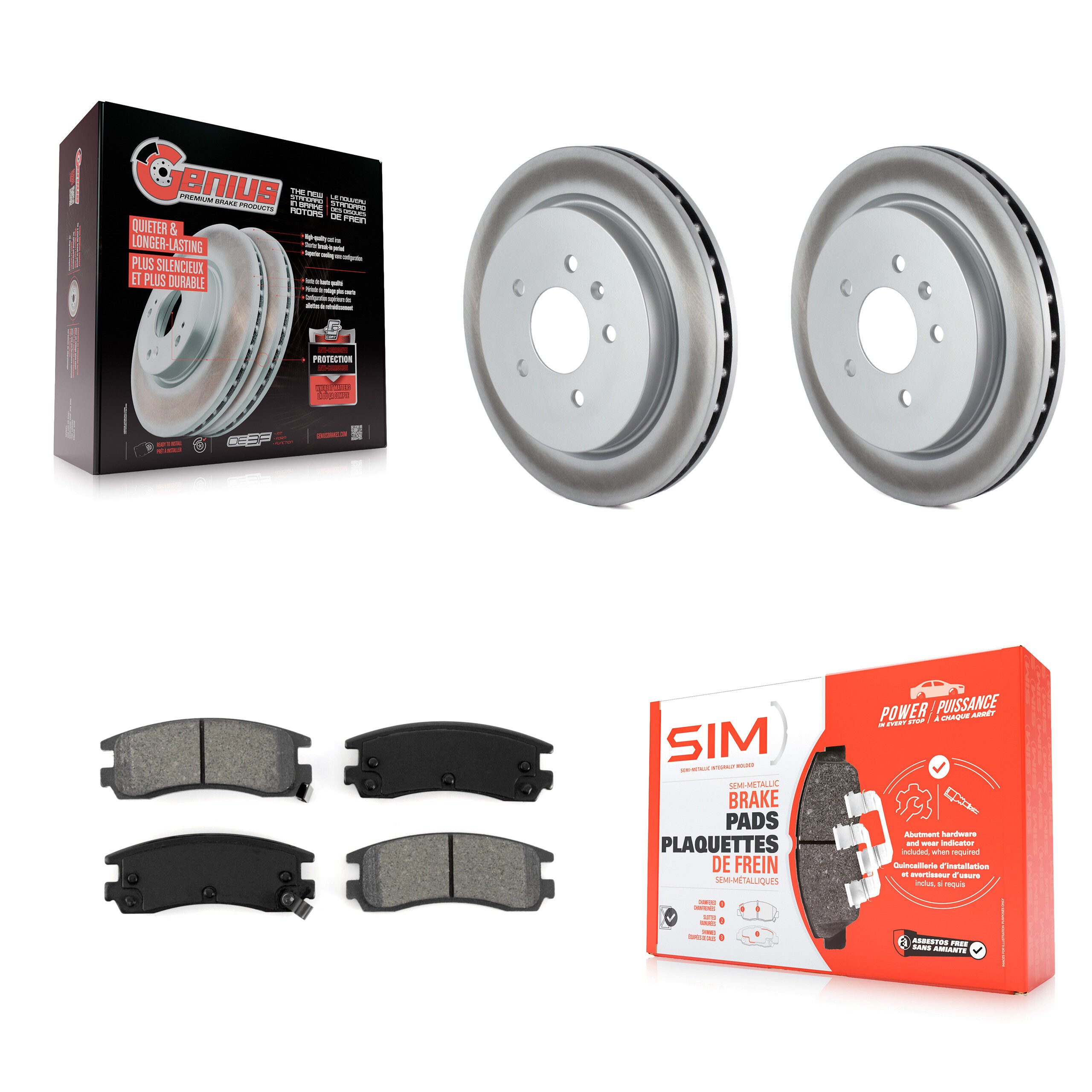 Transit Auto KGS-101141 Disc Brake Kit for 2003-2004 Cadillac Seville - Rear