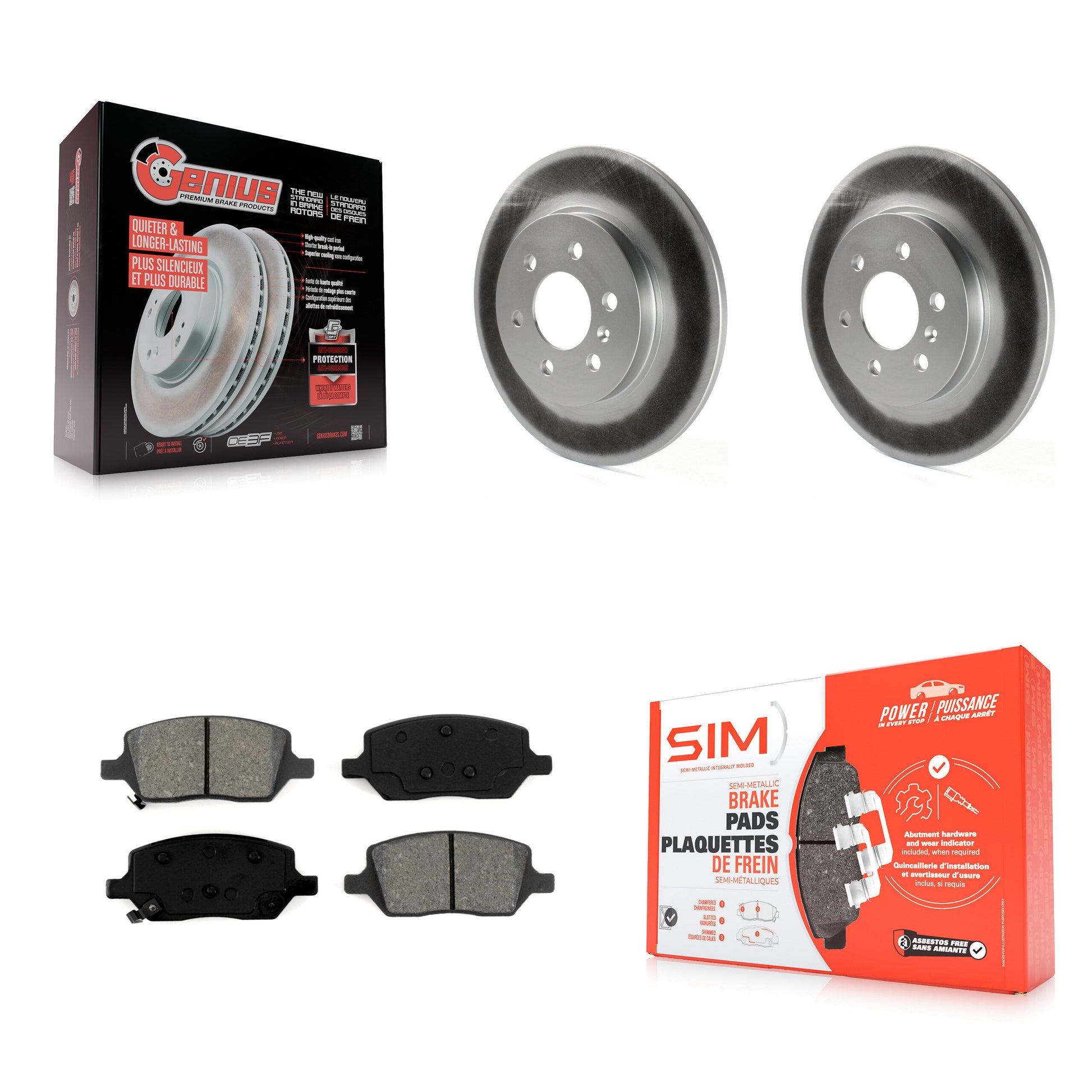 Transit Auto KGS-101148 Disc Brake Kit for 2006-2009 Buick Terraza, Chevrolet Uplander and More - Rear