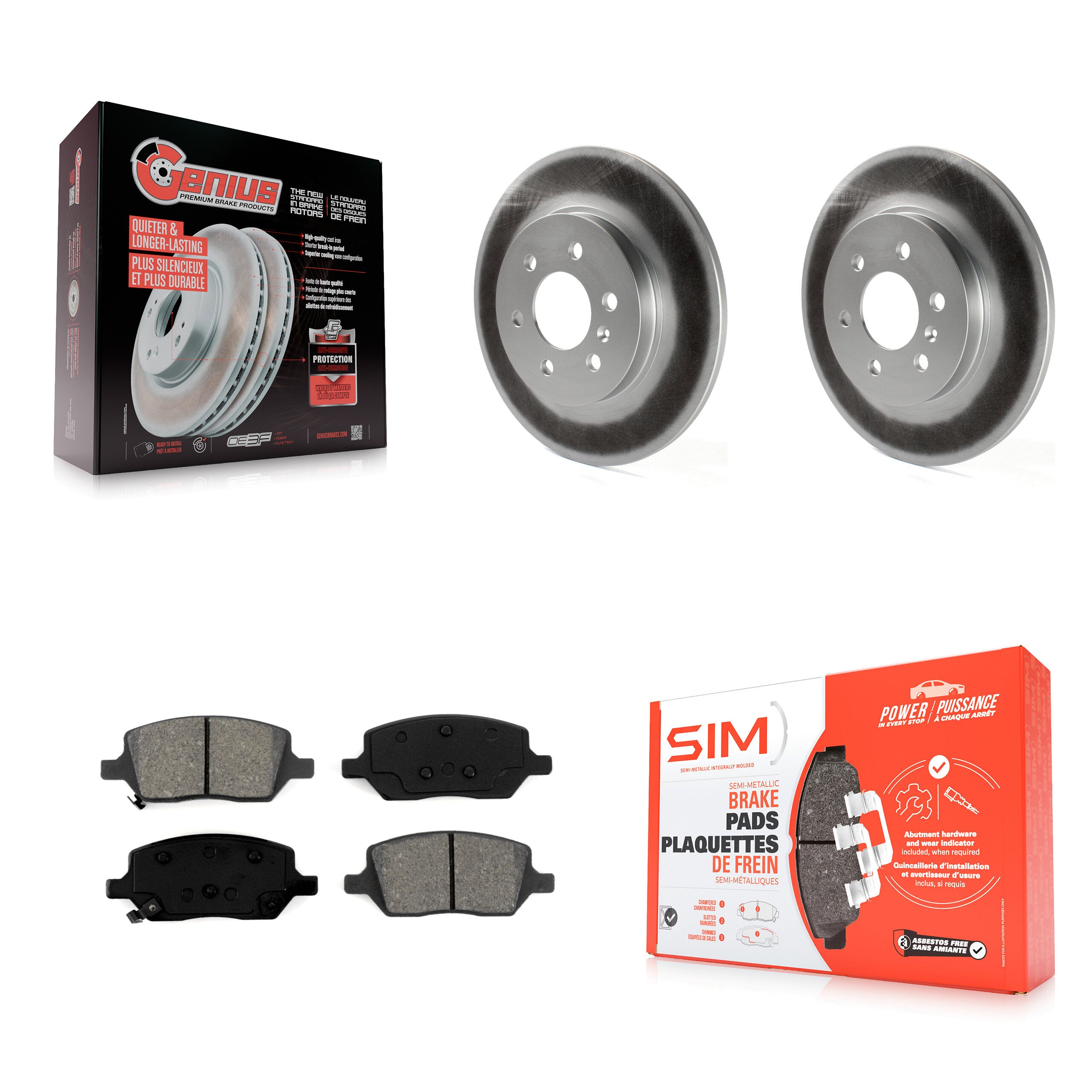 Transit Auto KGS-101148 Disc Brake Kit for 2006-2009 Buick Terraza, Chevrolet Uplander and More - Rear