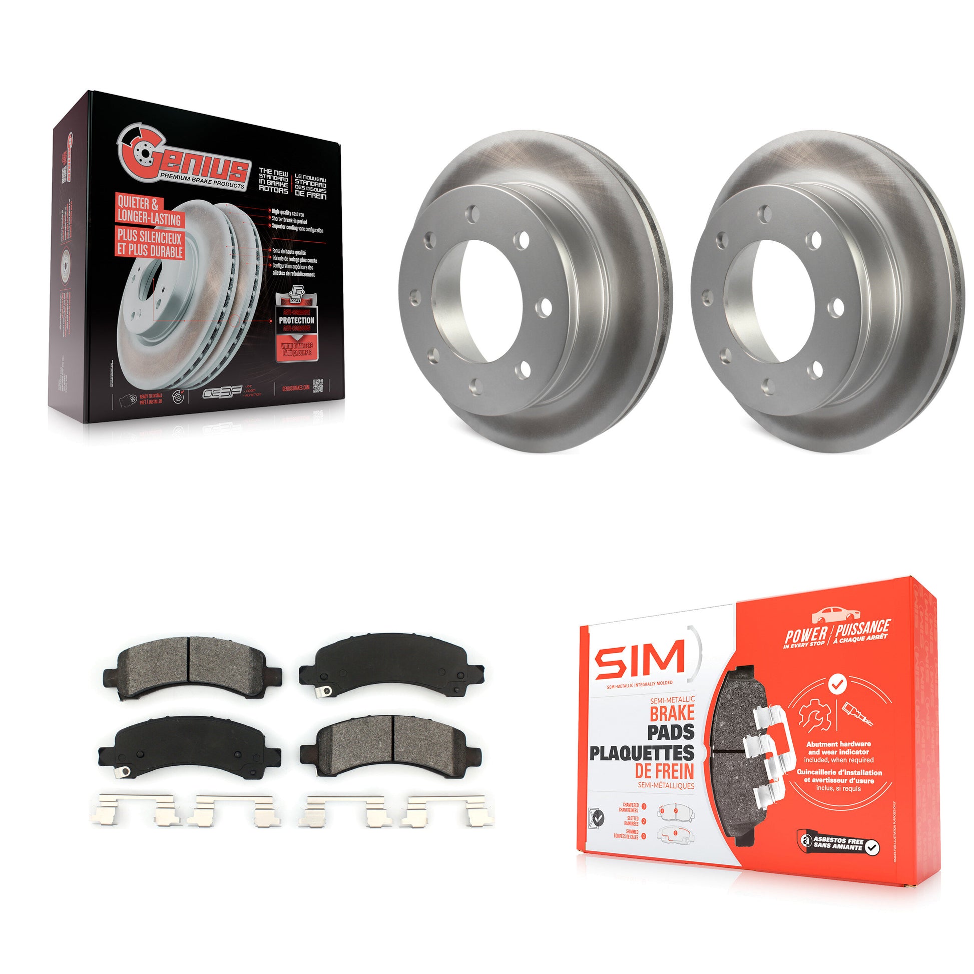 Transit Auto KGS-101149 Disc Brake Kit for 2005-2020 GMC Savana 2500, Chevrolet Express 2500 and More - Rear
