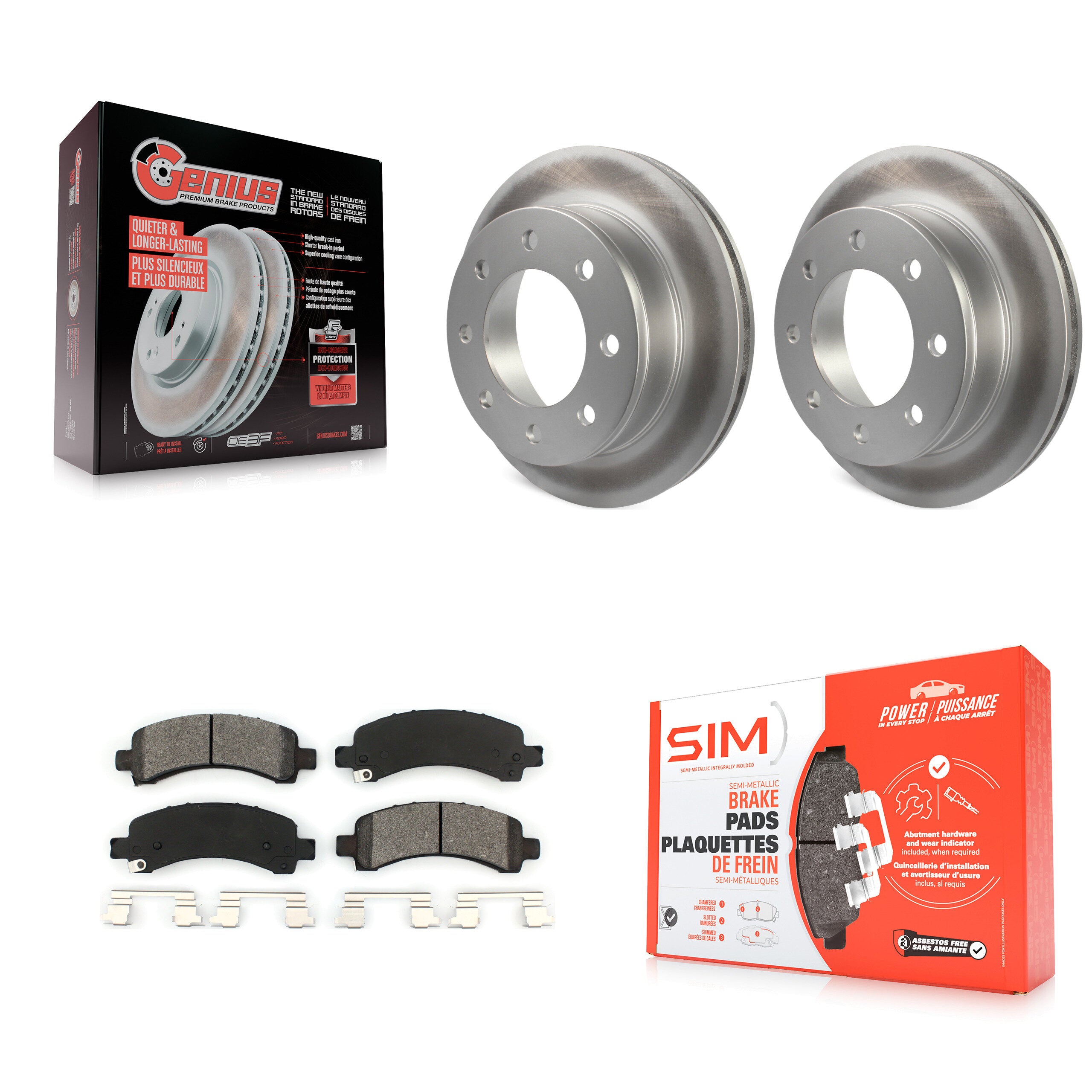 Transit Auto KGS-101149 Disc Brake Kit for 2005-2020 GMC Savana 2500, Chevrolet Express 2500 and More - Rear