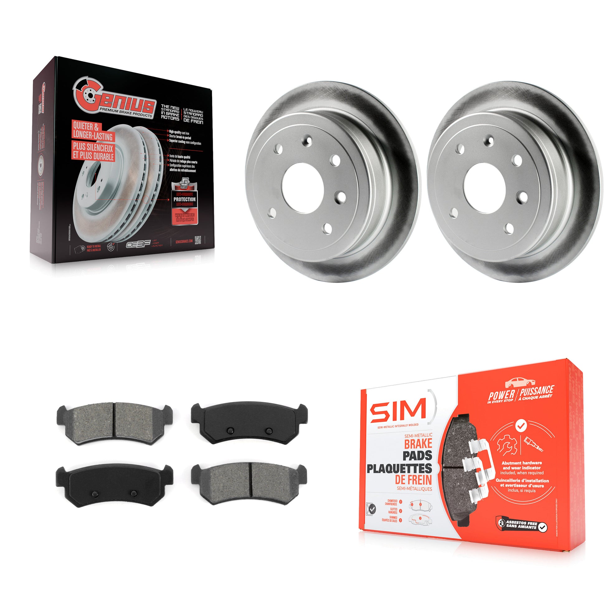 Transit Auto KGS-101151 Disc Brake Kit for 2004-2006 Suzuki Reno, Chevrolet Optra, Suzuki Forenza - Rear