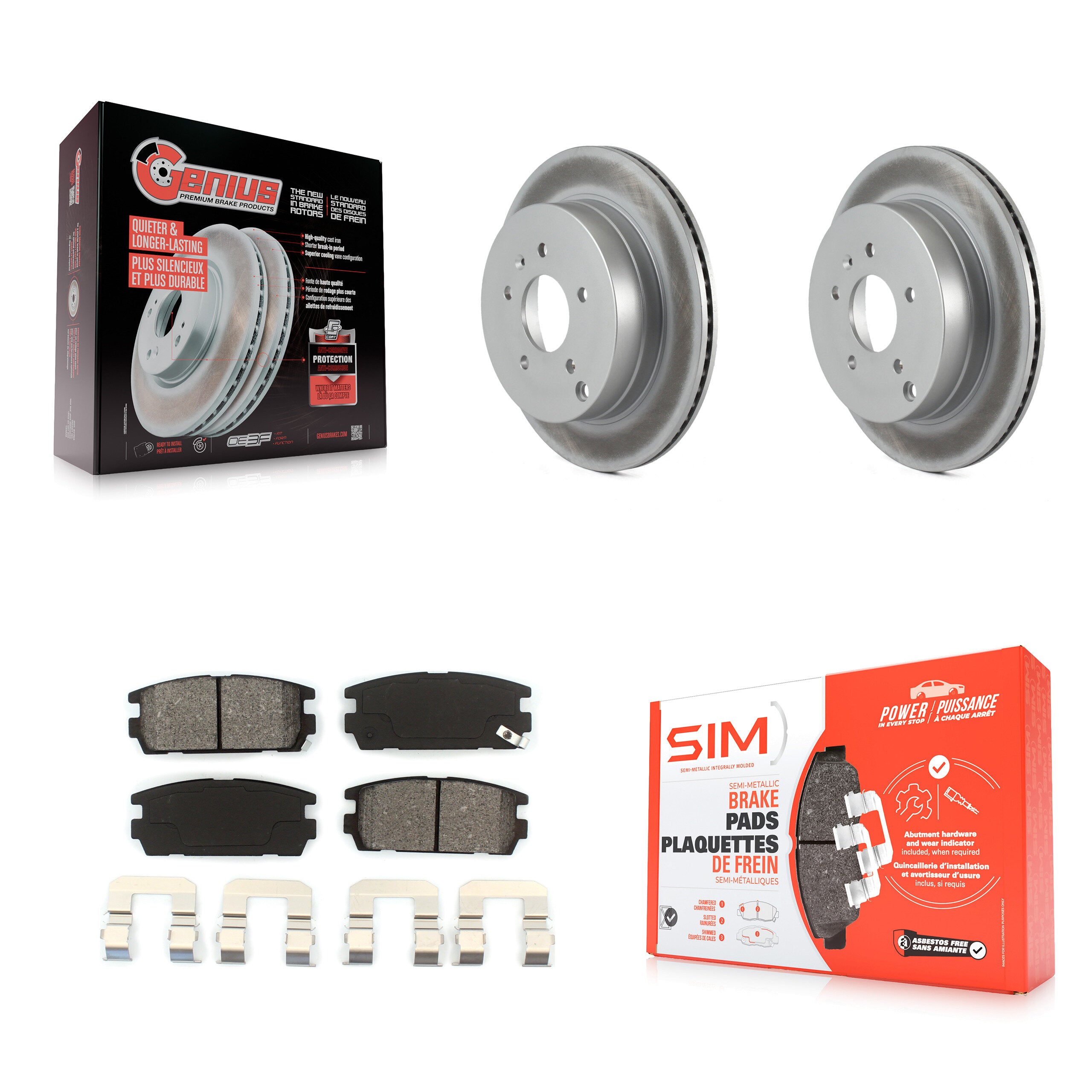 Transit Auto KGS-101155 Disc Brake Kit for 2007-2015 Chevrolet Captiva Sport, Saturn Vue and More - Rear