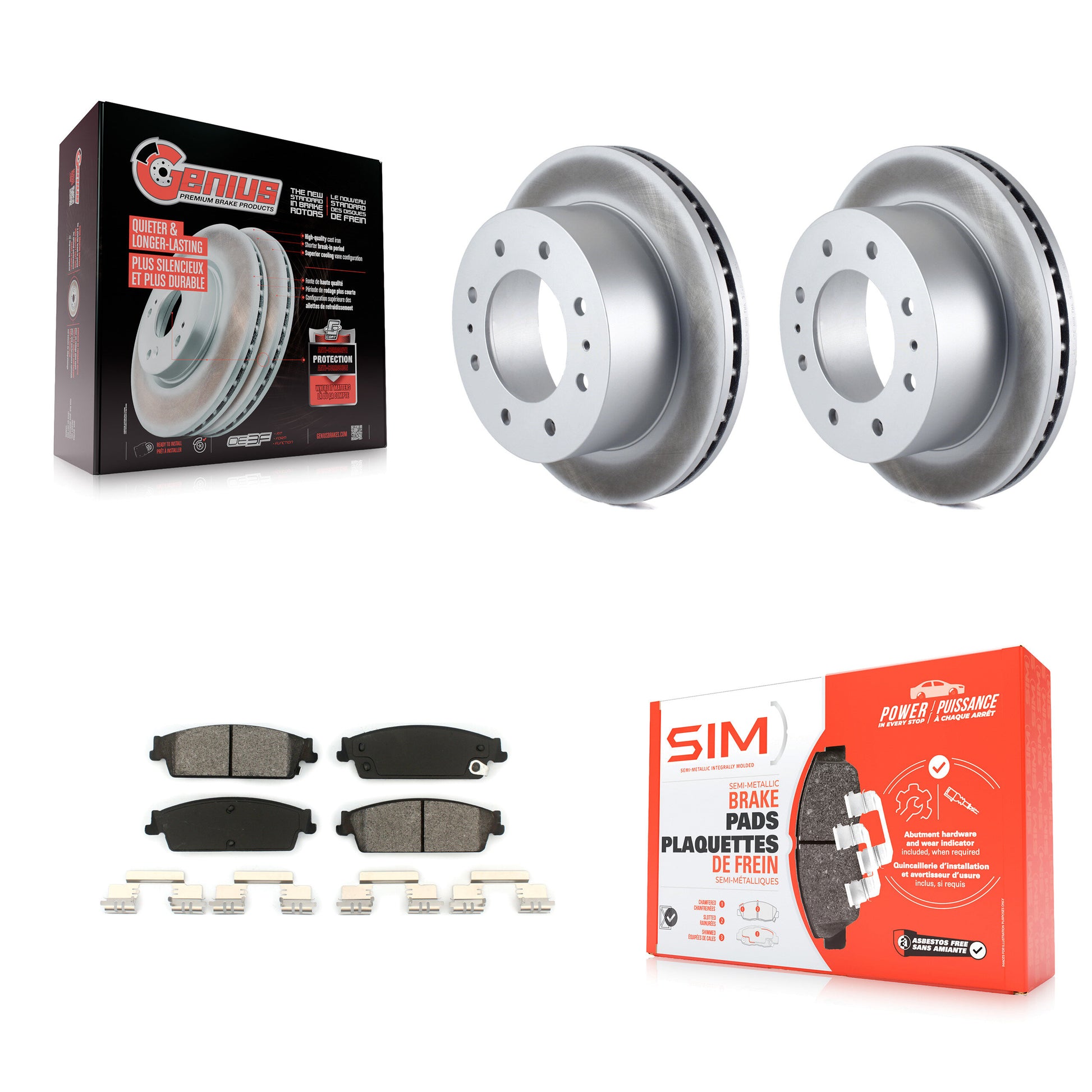 Transit Auto KGS-101168 Disc Brake Kit for 2011 Chevrolet Silverado 1500 - Rear