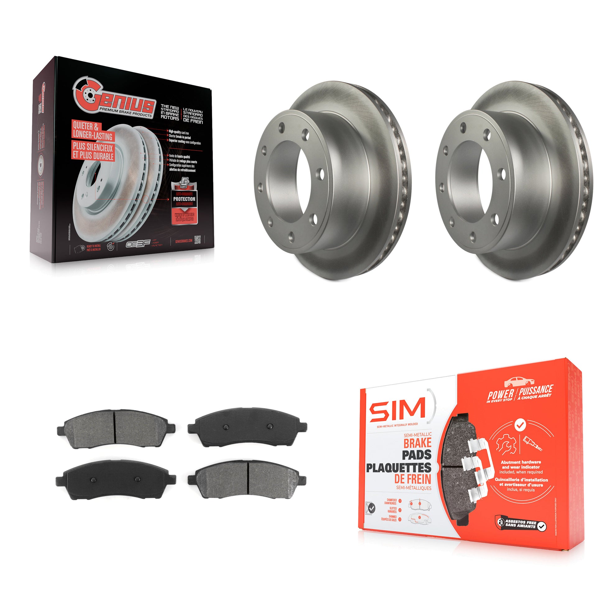 Transit Auto KGS-101182 Disc Brake Kit for 1999-2005 Ford Excursion, Ford F-250 Super Duty, Ford F-350 Super Duty - Rear
