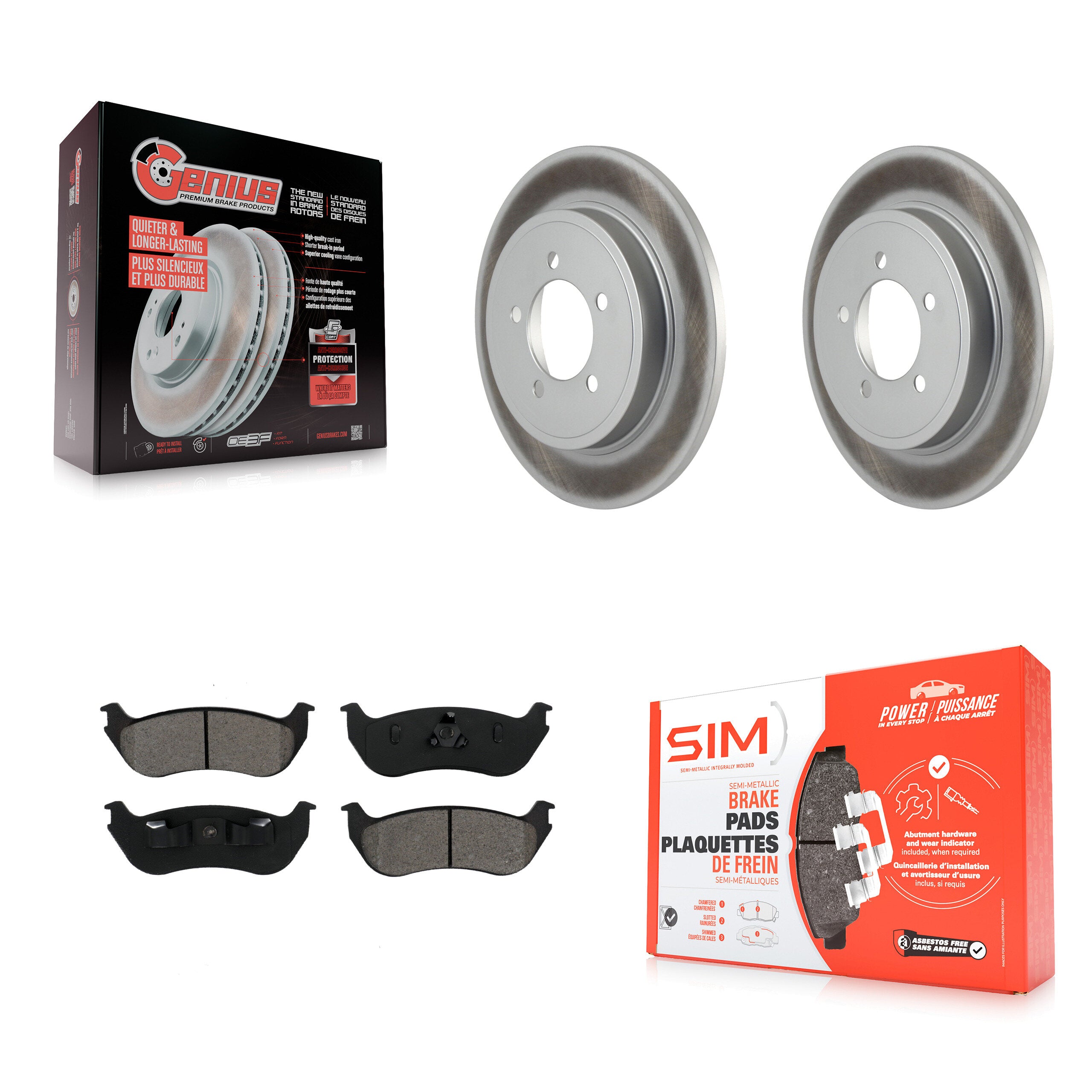 Transit Auto KGS-101184 Disc Brake Kit for 2002-2005 Ford Explorer, Mercury Mountaineer - Rear