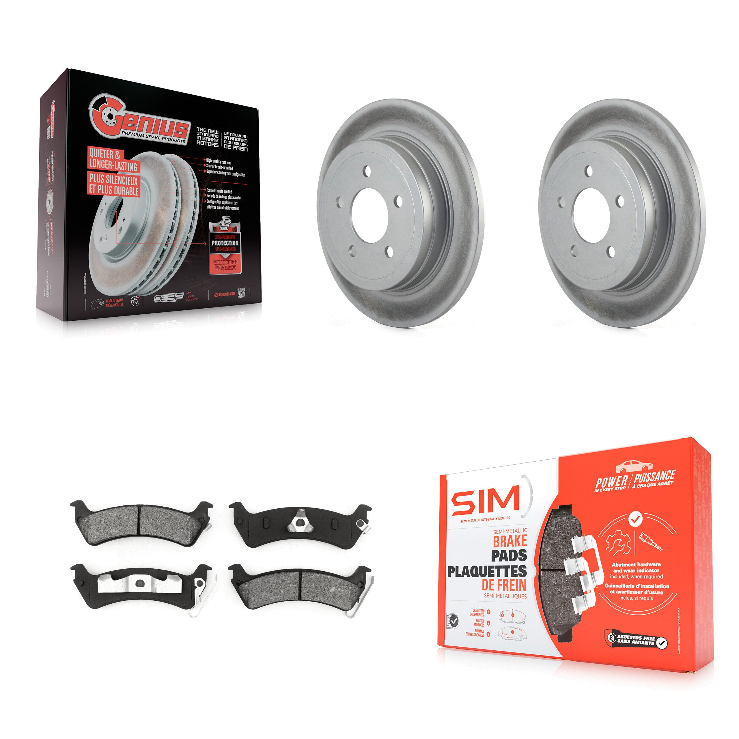 Transit Auto KGS-101189 Disc Brake Kit for 2003-2005 Ford Explorer Sport, Ford Explorer Sport Trac - Rear