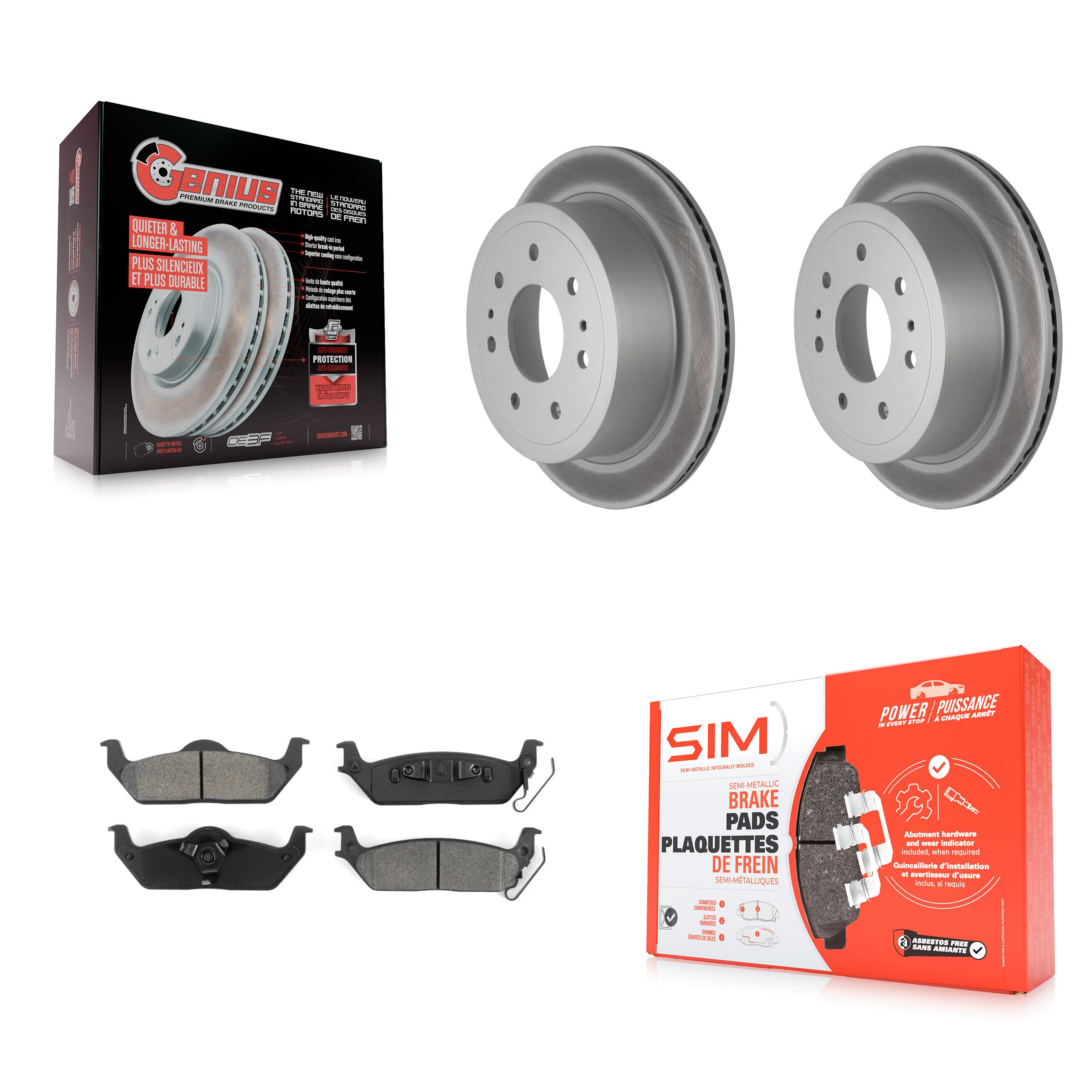 Transit Auto KGS-101191 Disc Brake Kit for 2004-2011 Lincoln Mark LT, Ford F-150 - Rear