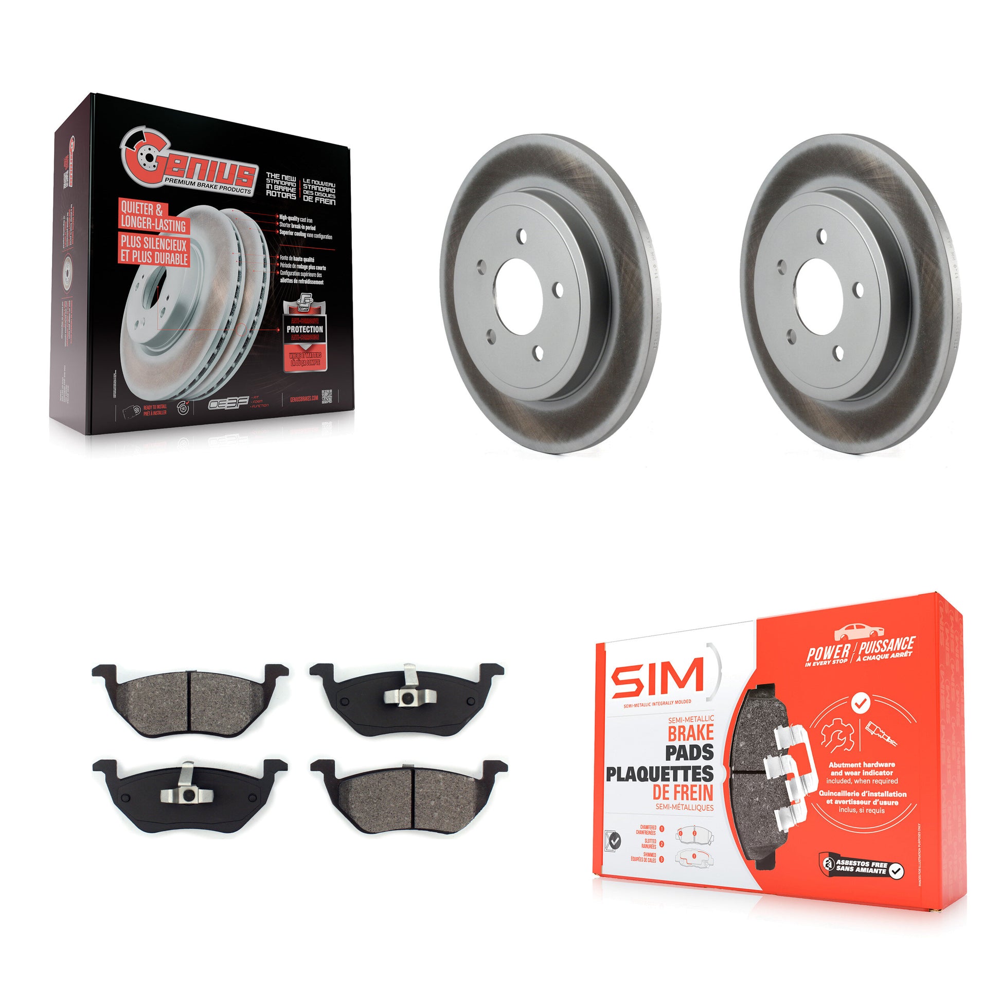 Transit Auto KGS-101193 Disc Brake Kit for 2005-2011 Mazda Tribute, Mercury Mariner, Ford Escape - Rear