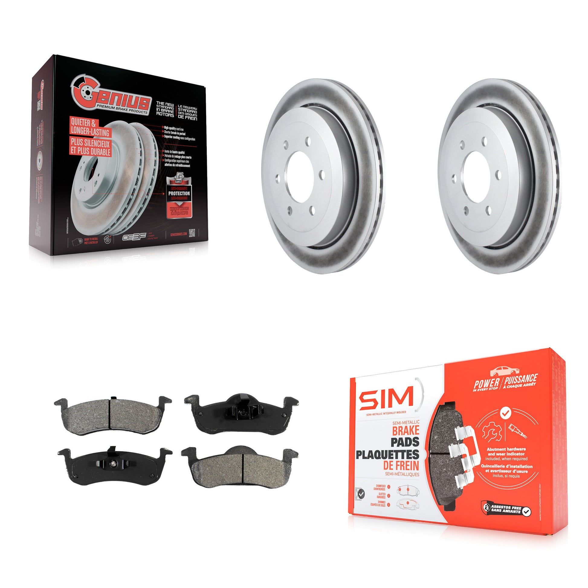 Transit Auto KGS-101204 Disc Brake Kit for 2007-2017 Ford Expedition, Lincoln Navigator - Rear