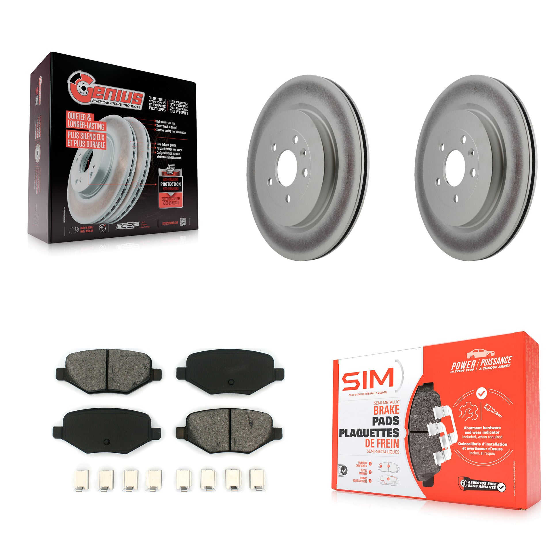Transit Auto KGS-101214 Disc Brake Kit for 2012-2019 Ford Taurus, Lincoln MKT and More - Rear