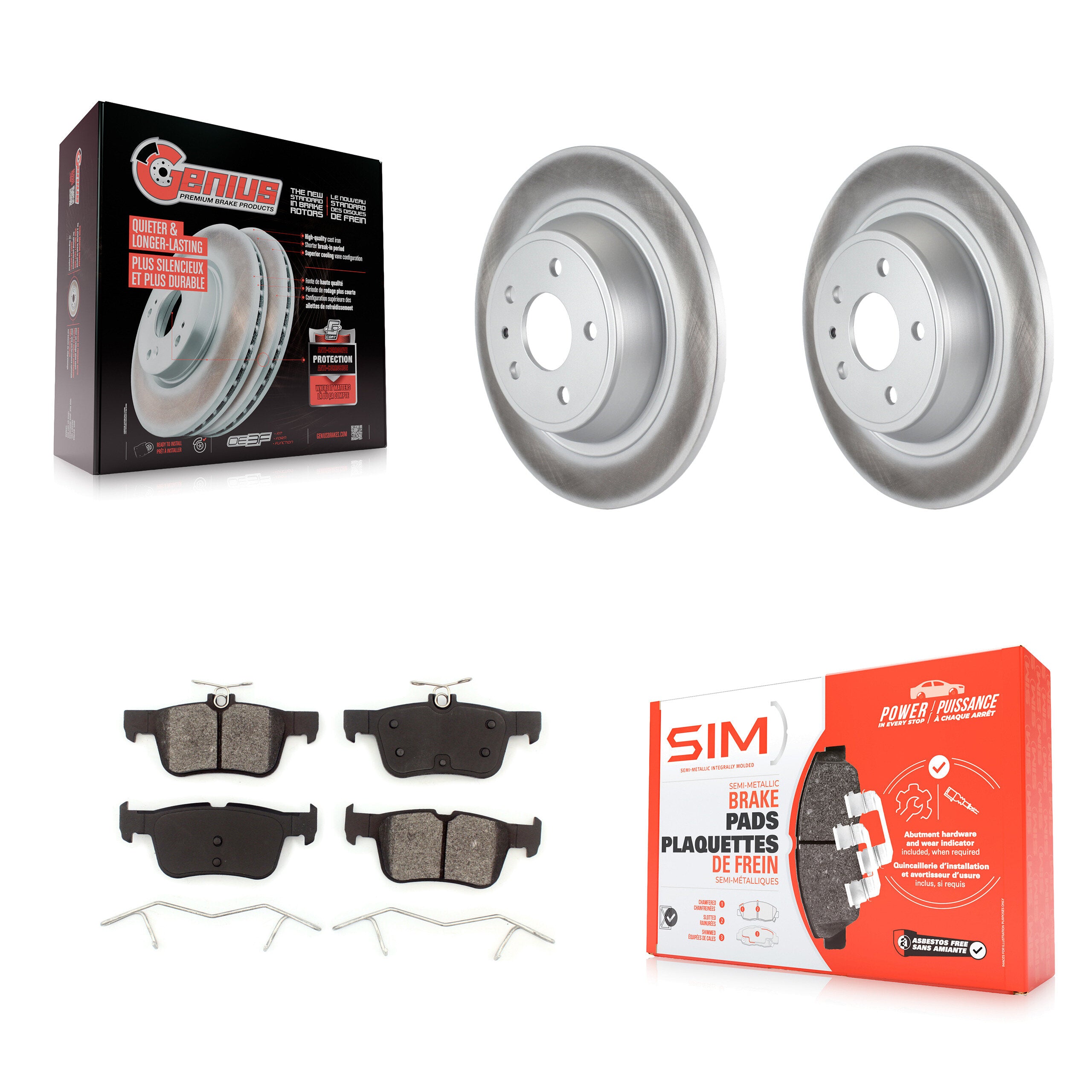 Transit Auto KGS-101217 Disc Brake Kit for 2013-2020 Ford Fusion, Lincoln MKZ - Rear