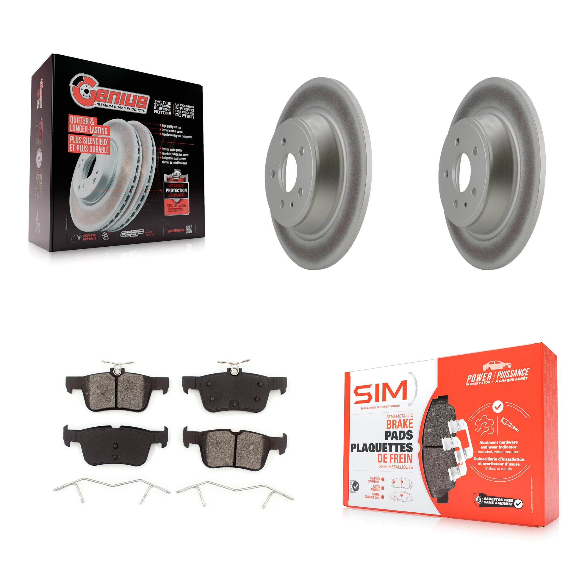Transit Auto KGS-101218 Disc Brake Kit for 2013-2020 Ford Fusion, Ford Escape and More - Rear