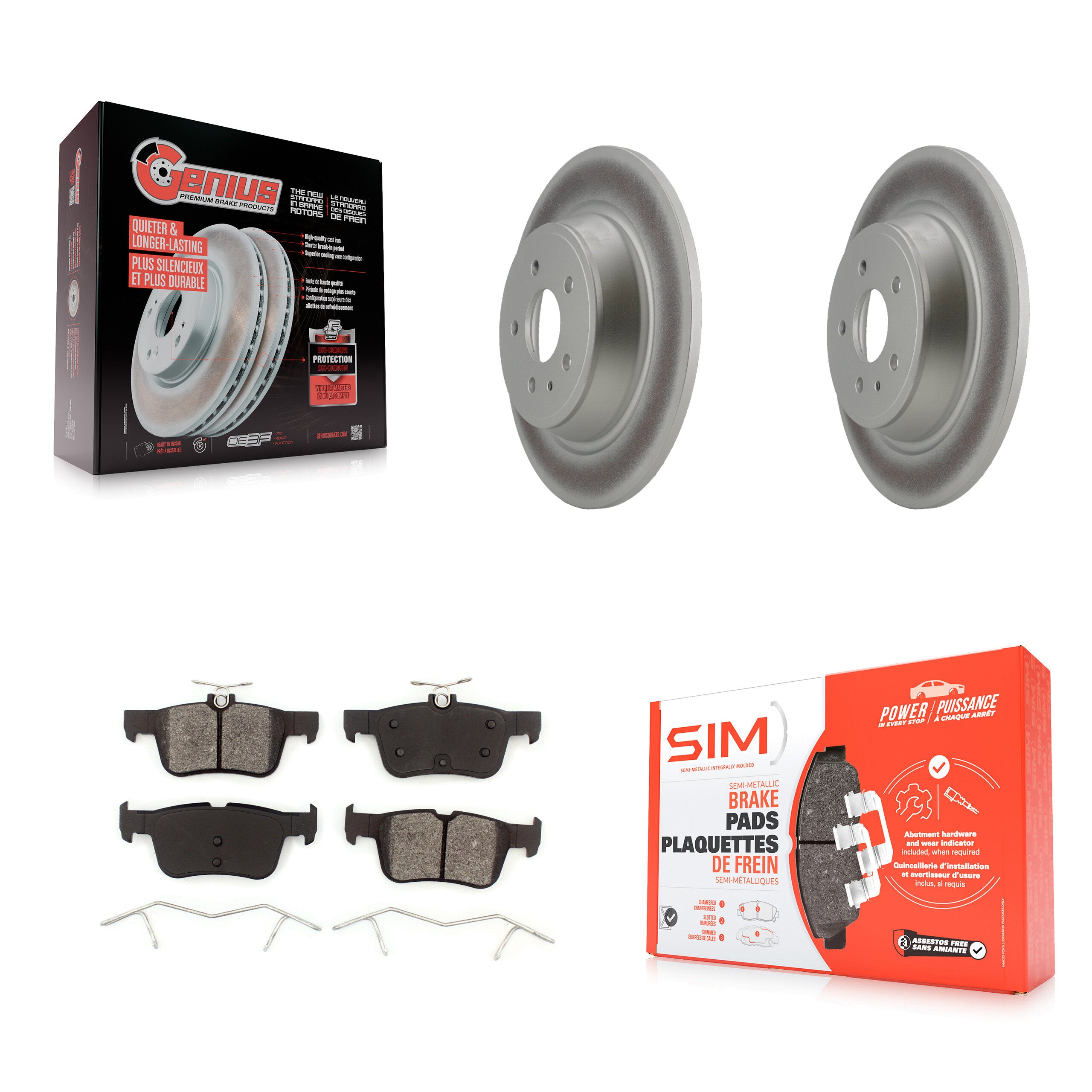 Transit Auto KGS-101218 Disc Brake Kit for 2013-2020 Ford Fusion, Ford Escape and More - Rear
