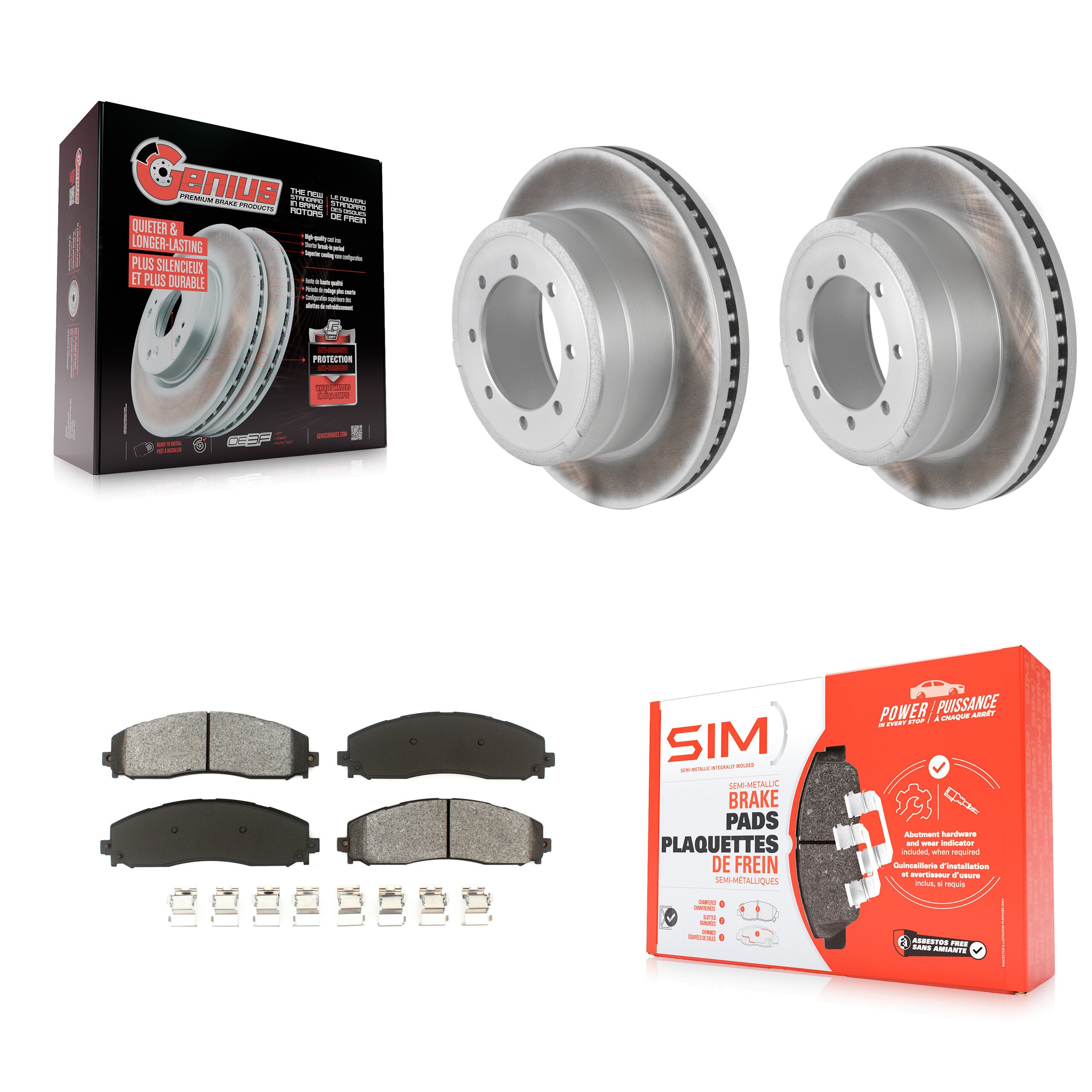 Transit Auto KGS-101220 Disc Brake Kit for 2013-2022 Ford F-350 Super Duty, Ford F-250 Super Duty, Ford F-450 Super Duty - Rear