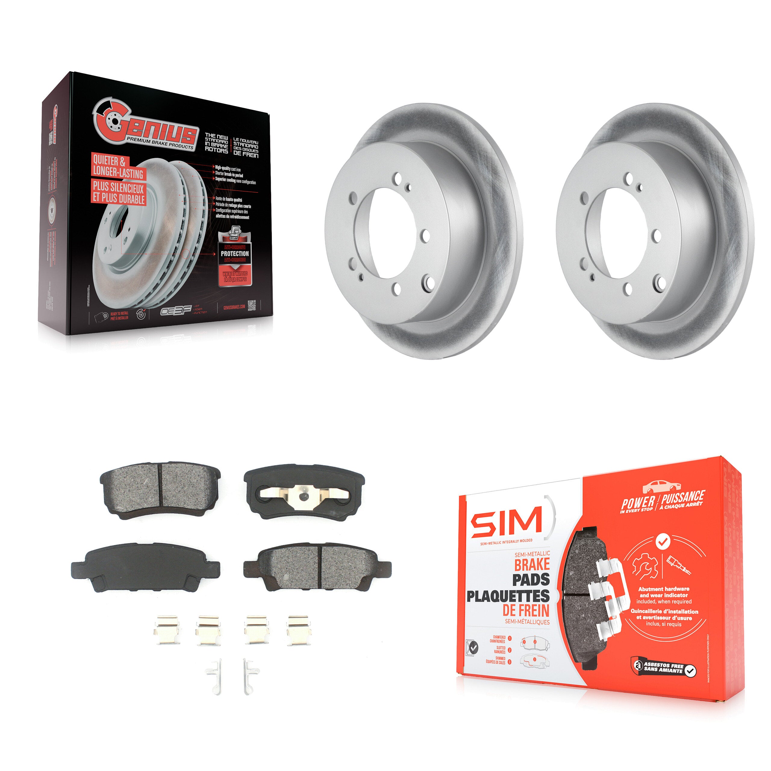 Transit Auto KGS-101225 Disc Brake Kit for 2004-2006 Mitsubishi Lancer, Mitsubishi Outlander - Rear