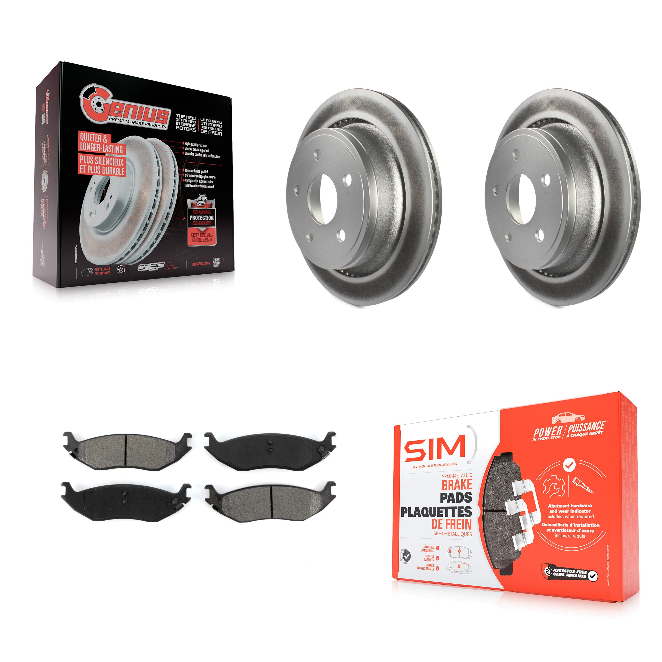 Transit Auto KGS-101230 Disc Brake Kit for 2002-2004 Dodge Ram 1500 - Rear