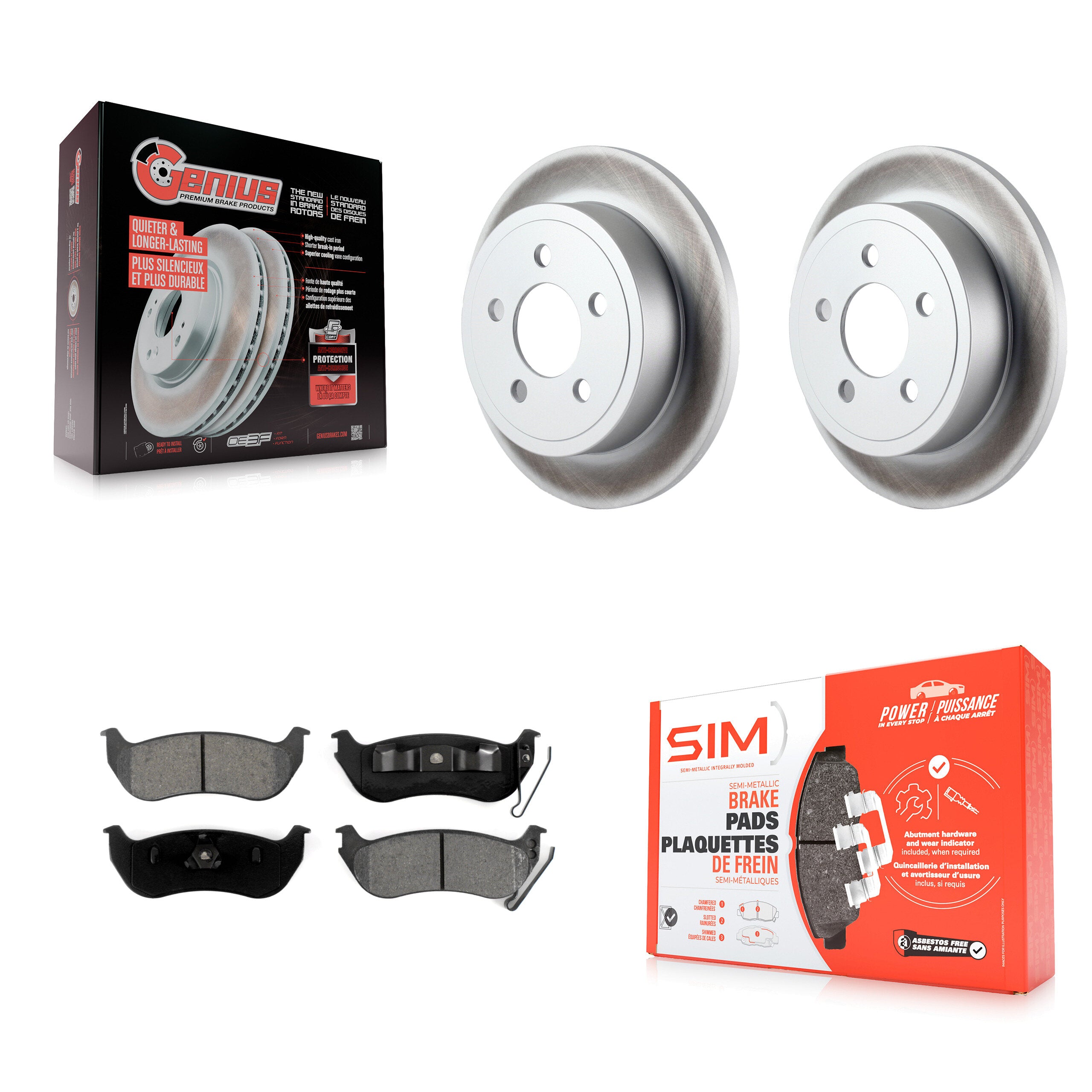 Transit Auto KGS-101232 Disc Brake Kit for 2003-2007 Jeep TJ, Jeep Liberty, Jeep Wrangler - Rear