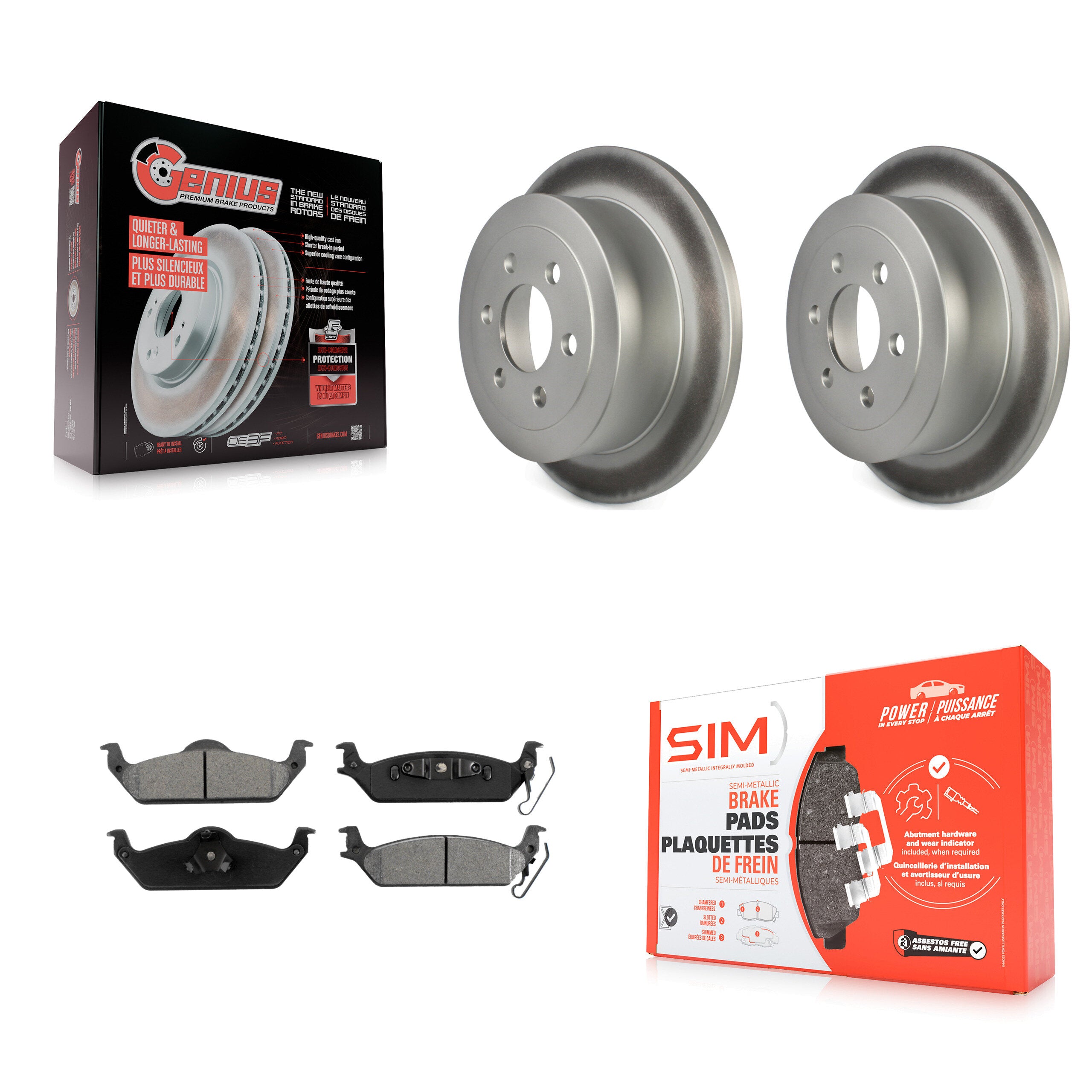 Transit Auto KGS-101234 Disc Brake Kit for 2003-2004 Dodge Dakota - Rear