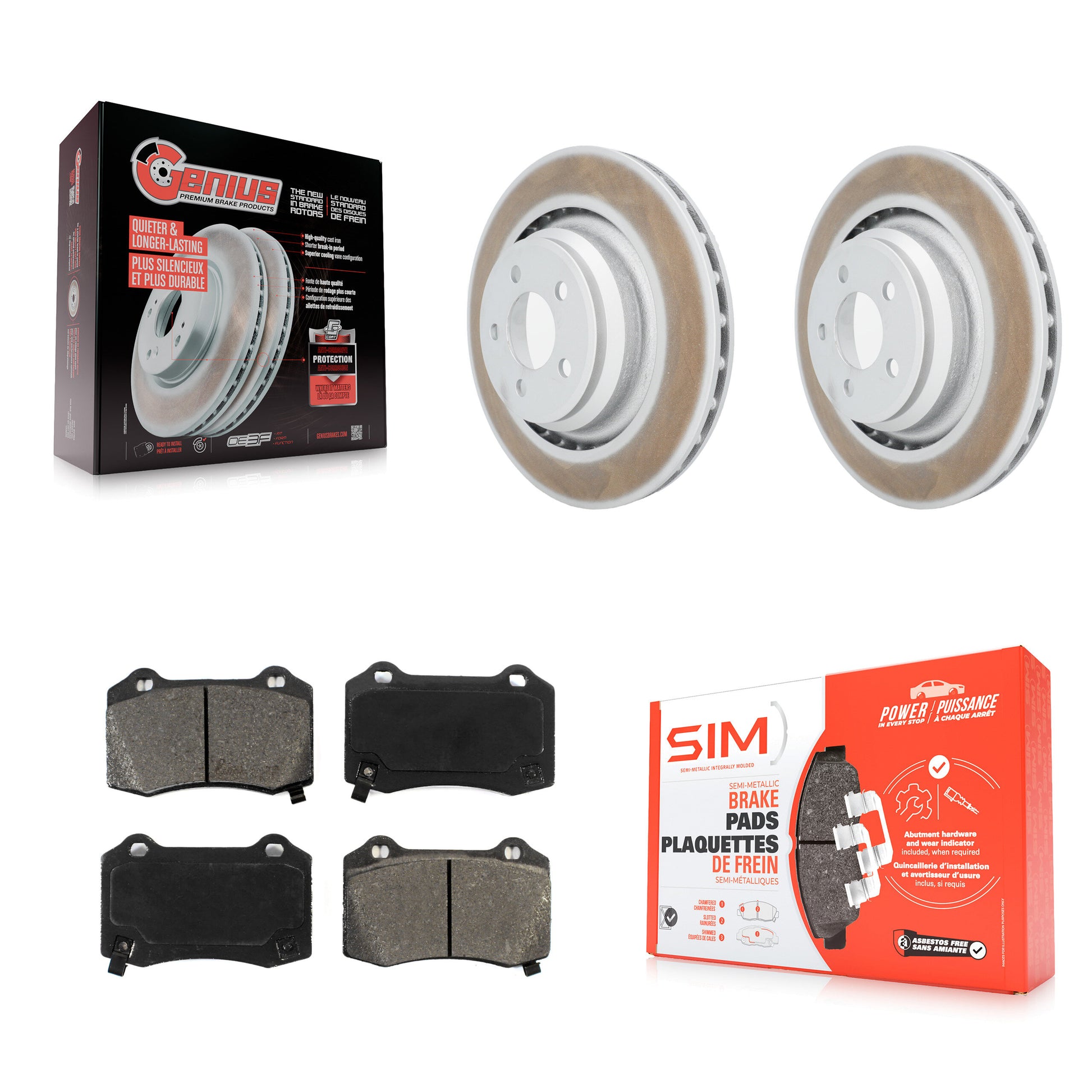 Transit Auto KGS-101239 Disc Brake Kit for 2005-2023 Dodge Challenger, Dodge Charger and More - Rear