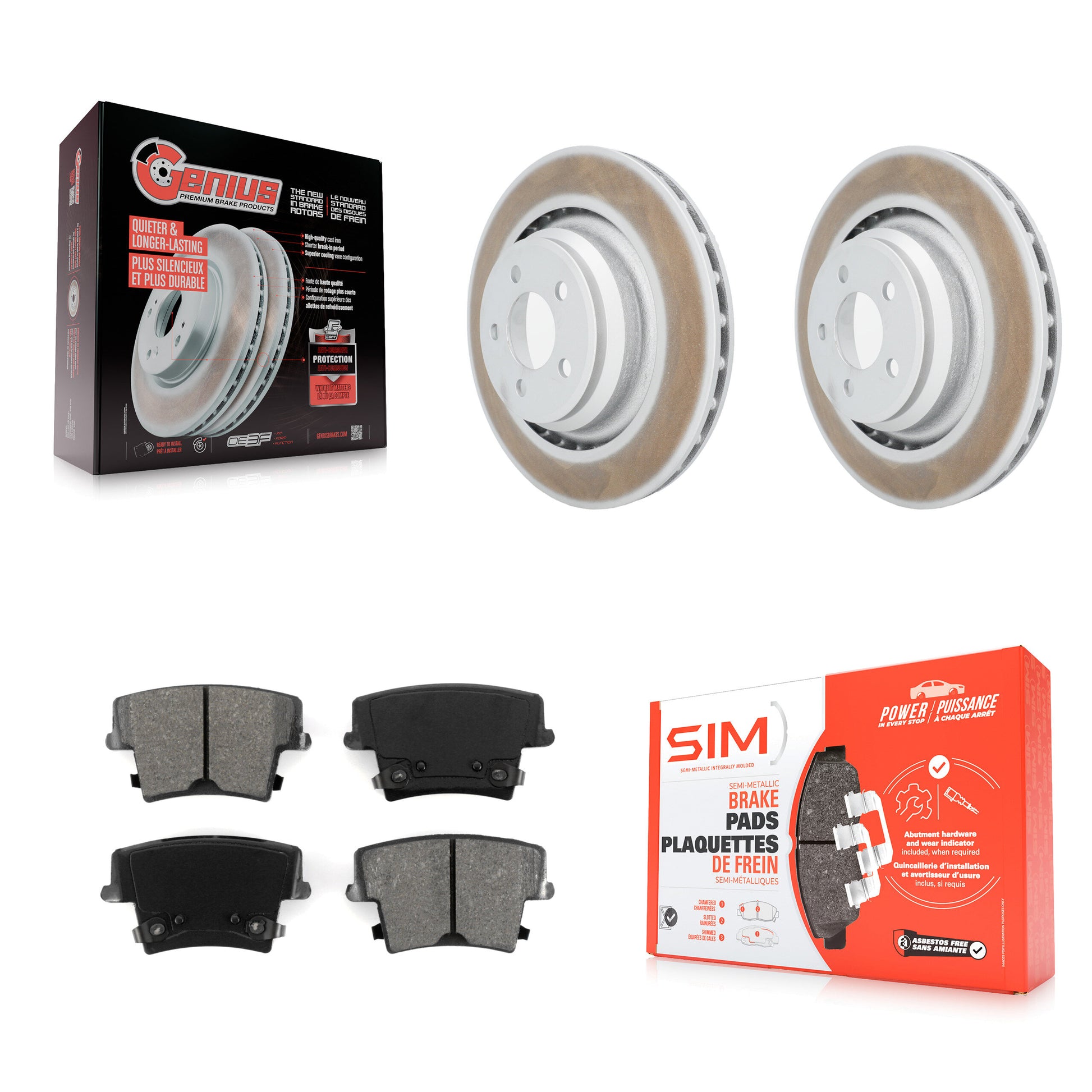 Transit Auto KGS-101240 Disc Brake Kit for 2015 Dodge Charger - Rear