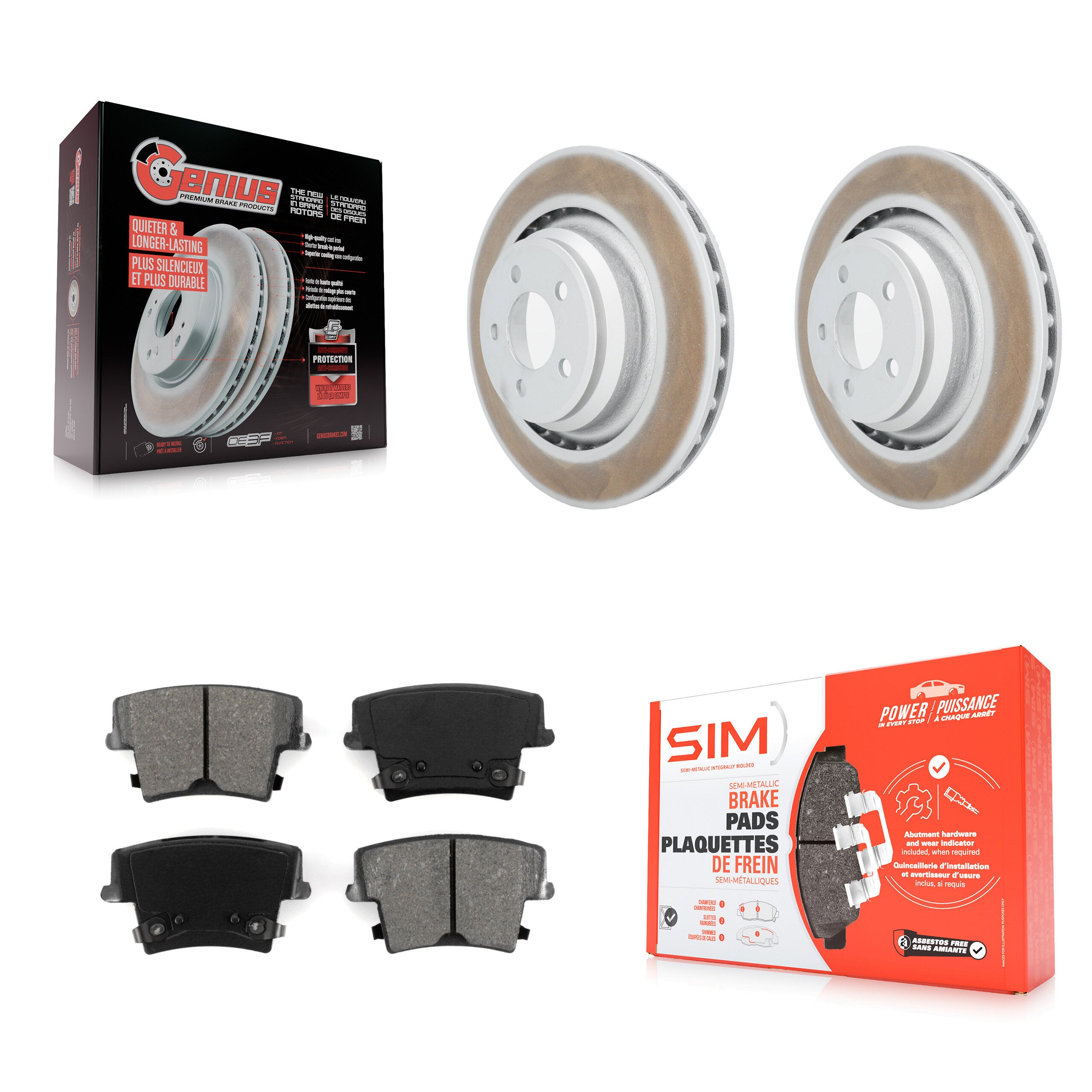 Transit Auto KGS-101240 Disc Brake Kit for 2015 Dodge Charger - Rear