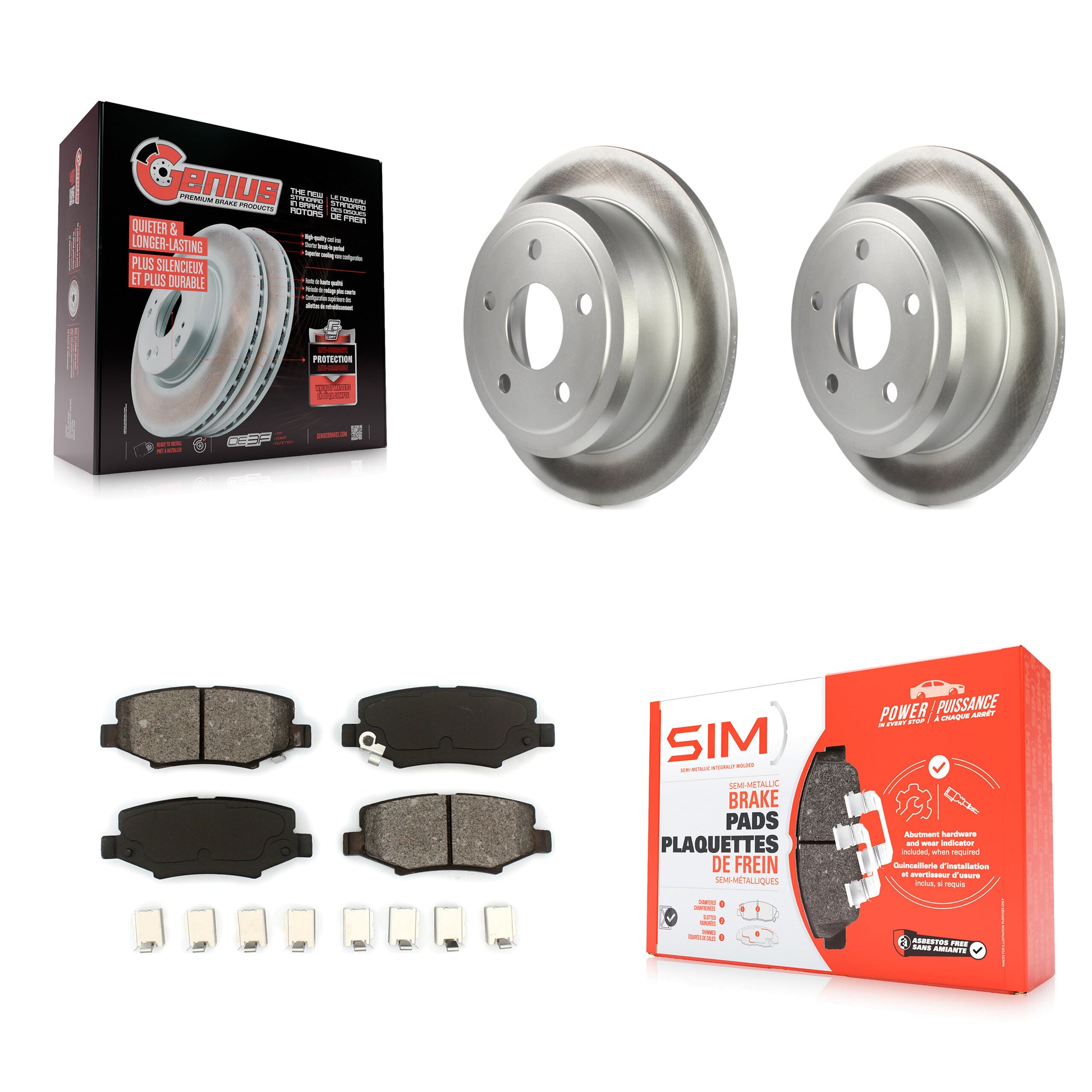 Transit Auto KGS-101244 Disc Brake Kit for 2007-2018 Jeep Wrangler JK, Jeep Wrangler - Rear