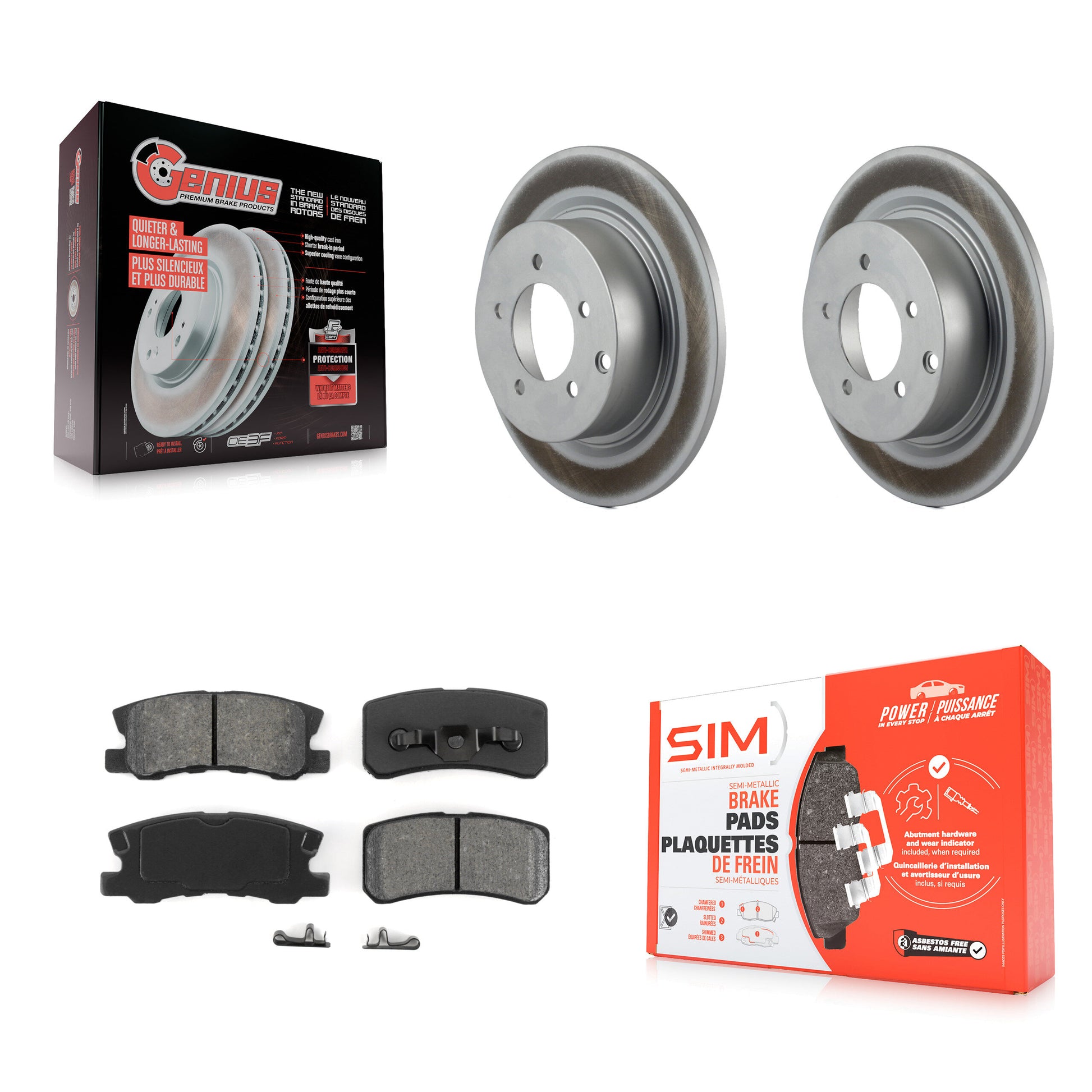 Transit Auto KGS-101245 Disc Brake Kit for 2007-2017 Mitsubishi Lancer, Mitsubishi Outlander and More - Rear
