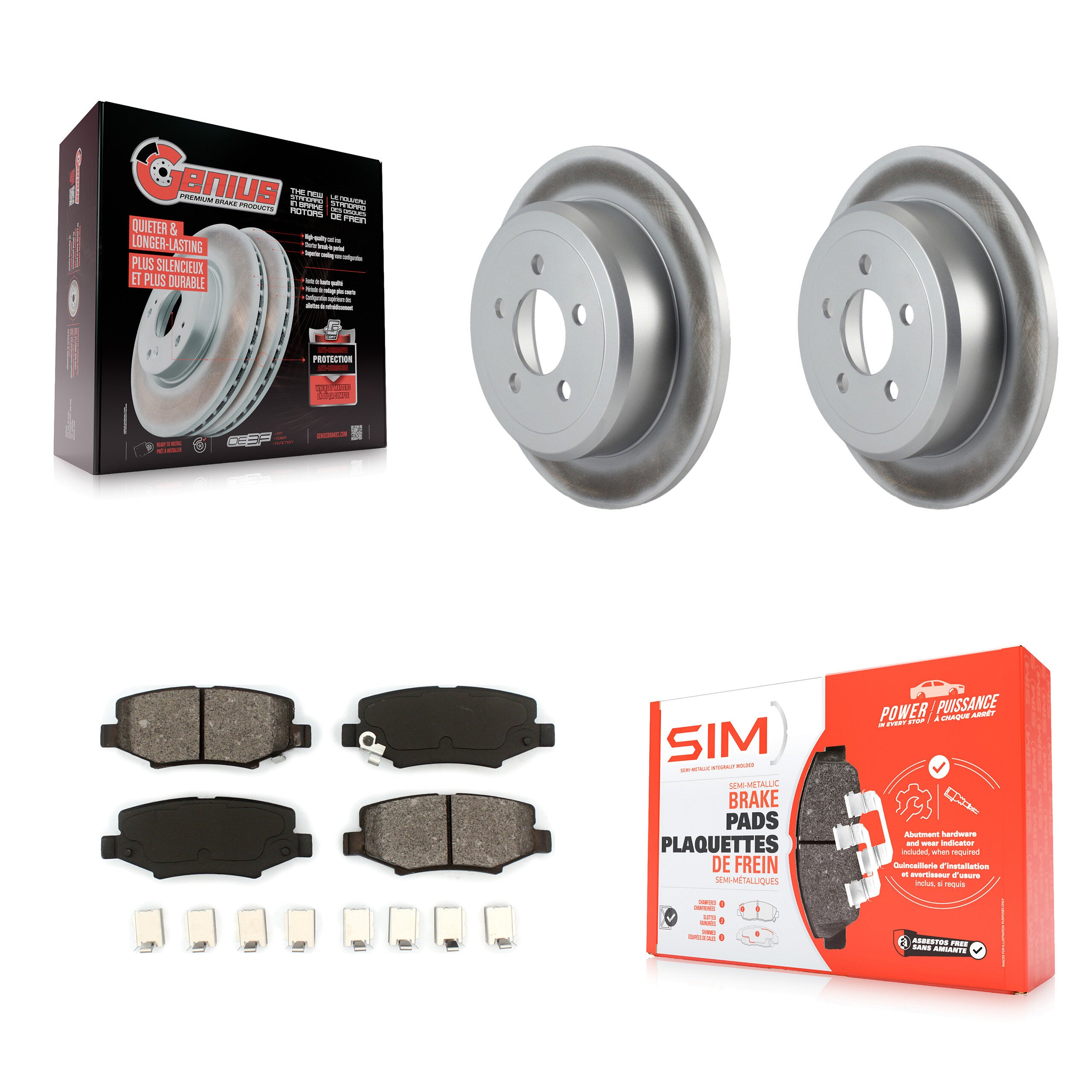 Transit Auto KGS-101246 Disc Brake Kit for 2007-2012 Jeep Liberty, Dodge Nitro - Rear