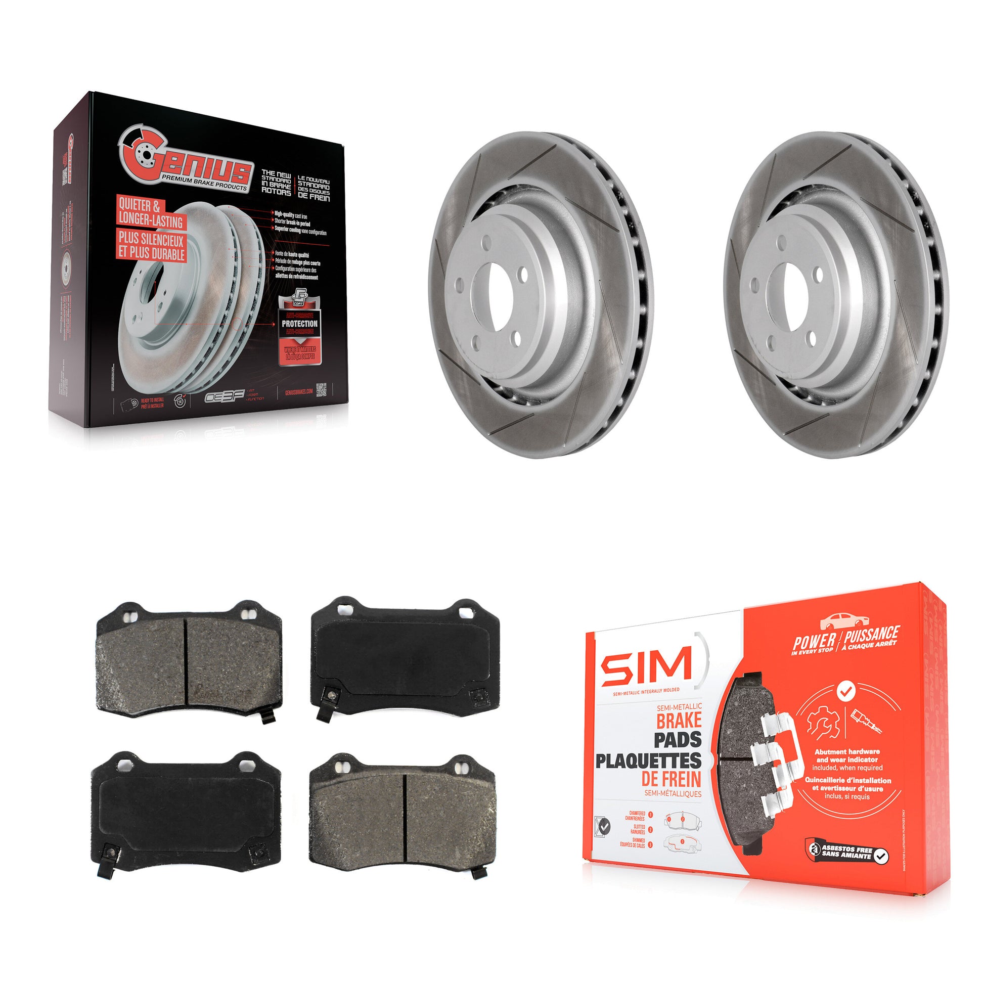 Transit Auto KGS-101252 Disc Brake Kit for 2005-2023 Dodge Challenger, Dodge Charger and More - Rear