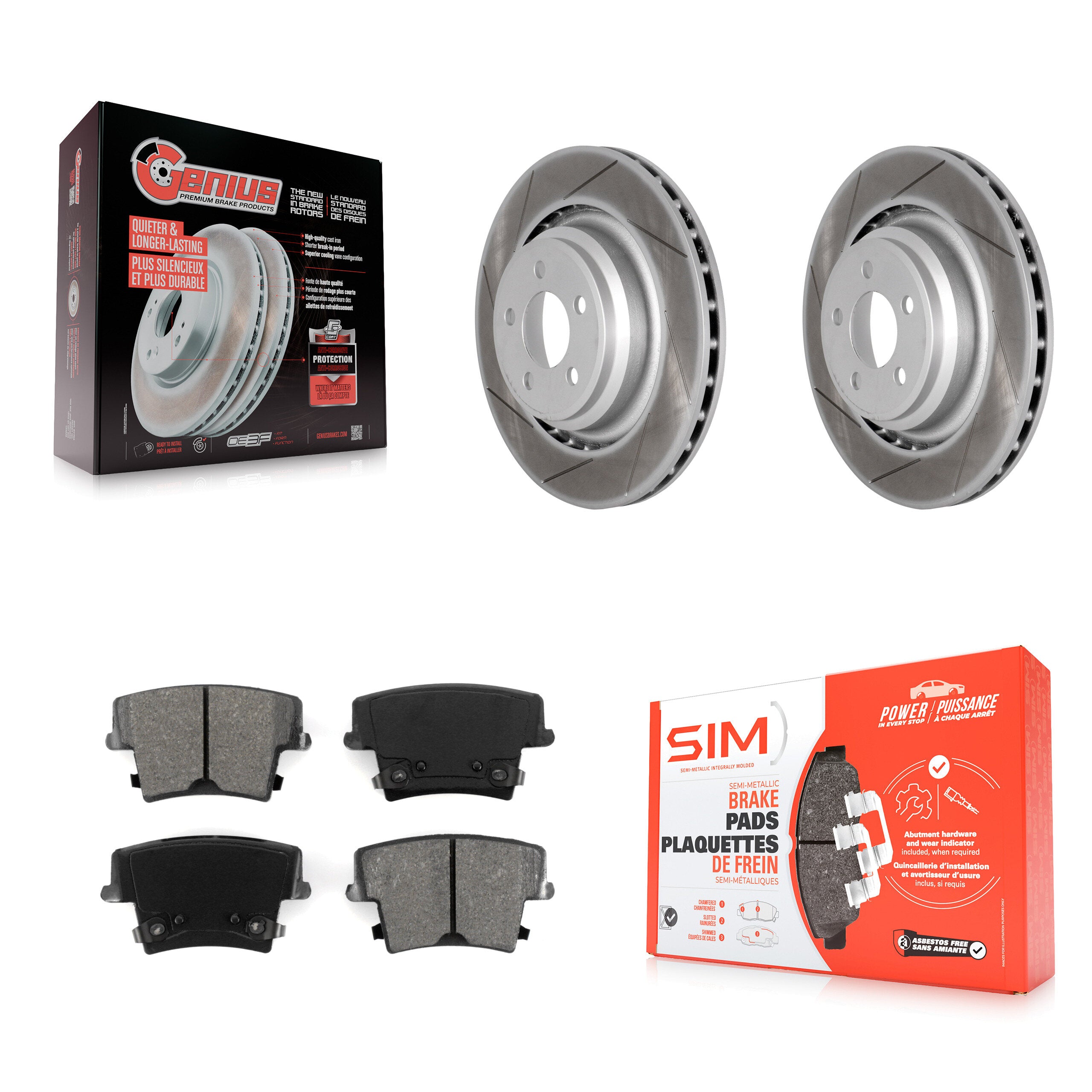 Transit Auto KGS-101253 Disc Brake Kit for 2015 Dodge Charger - Rear