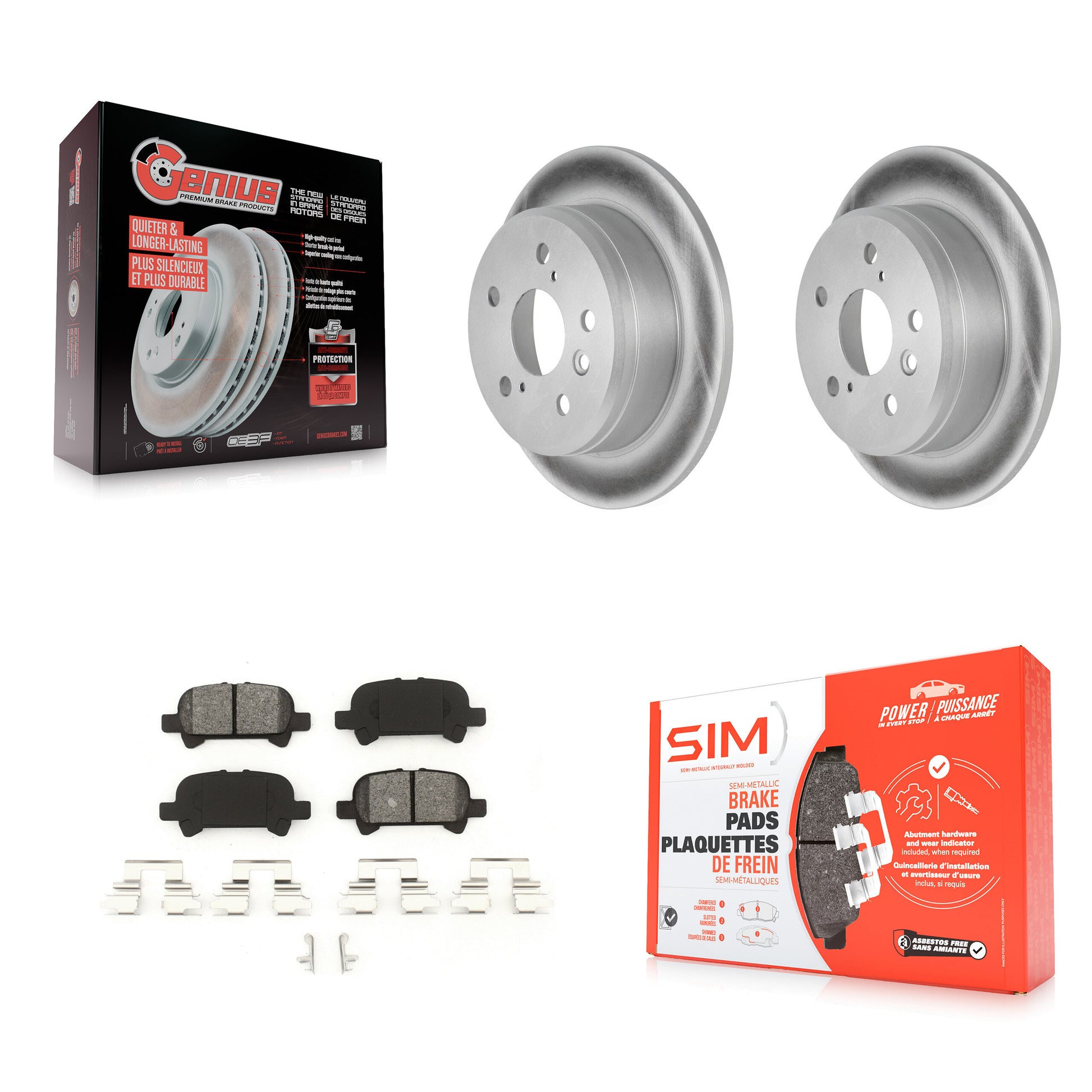 Transit Auto KGS-101263 Disc Brake Kit for 1999-2003 Toyota Solara, Toyota Camry - Rear