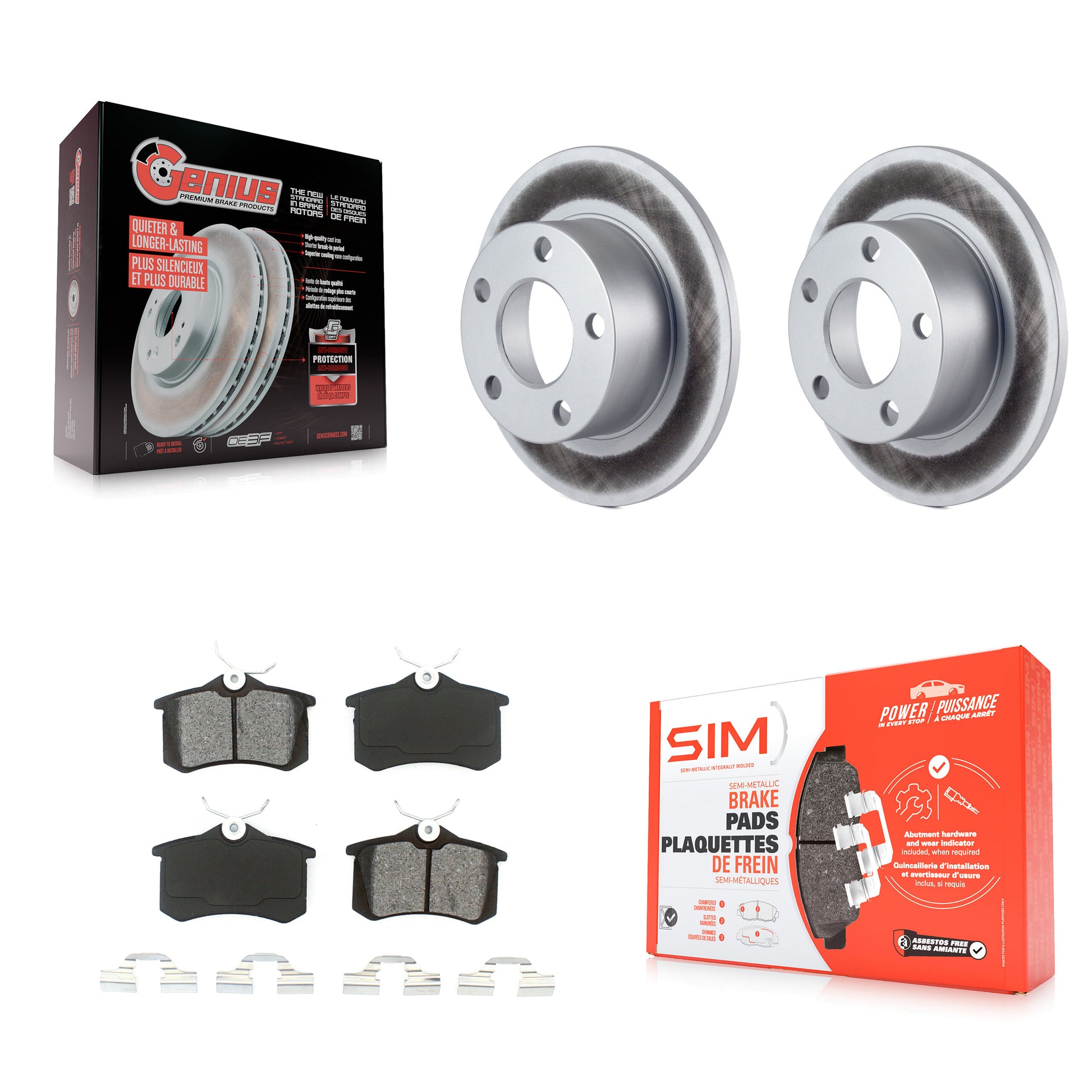 Transit Auto KGS-101270 Disc Brake Kit for 1997-2003 Audi A6, Volkswagen Passat - Rear