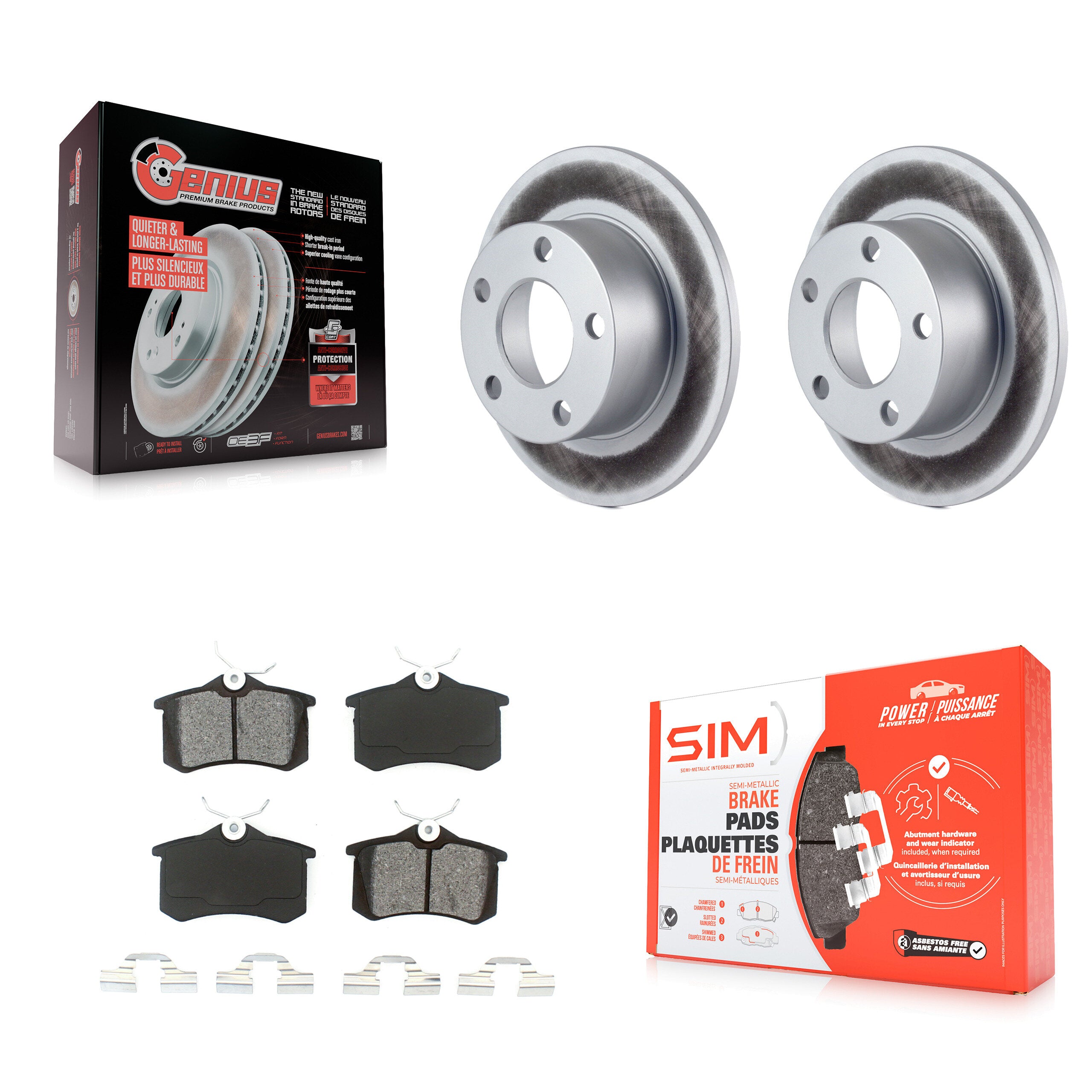 Transit Auto KGS-101270 Disc Brake Kit for 1997-2003 Audi A6, Volkswagen Passat - Rear