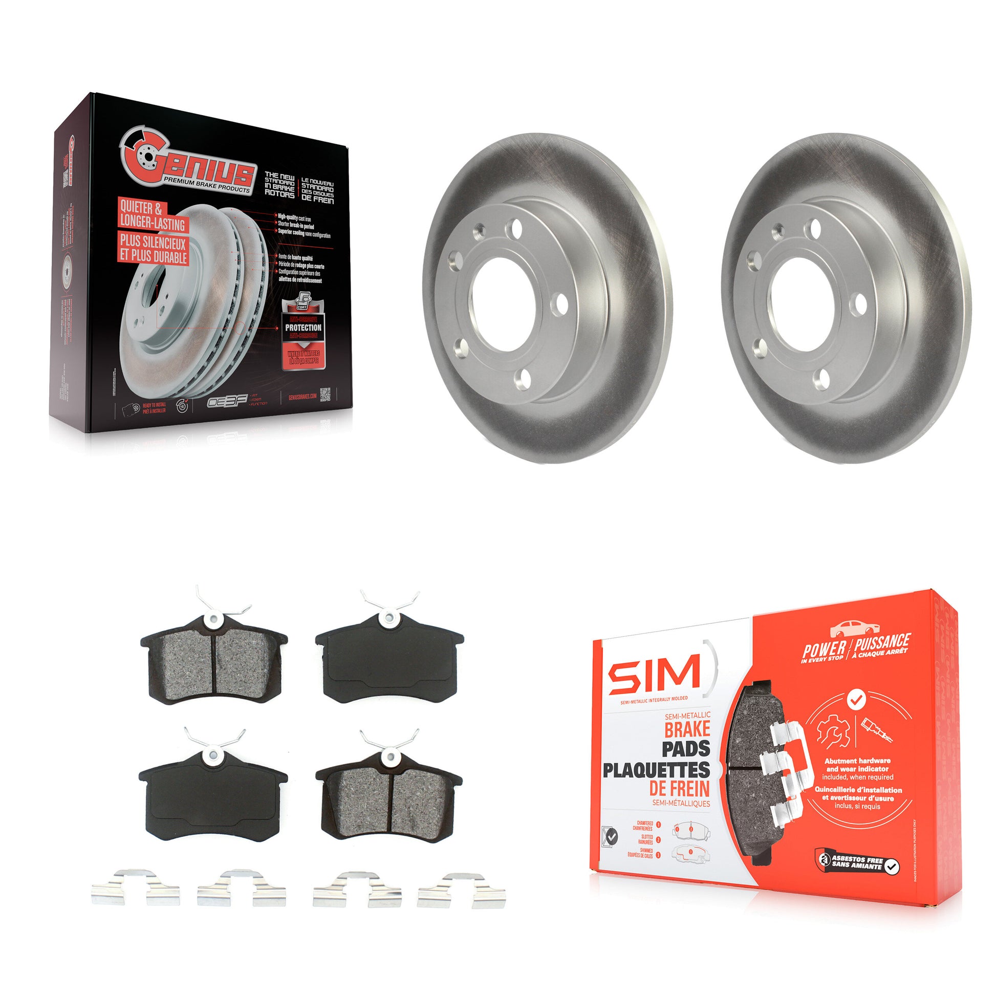 Transit Auto KGS-101273 Disc Brake Kit for 2002-2005 Audi A4, Audi S4 - Rear