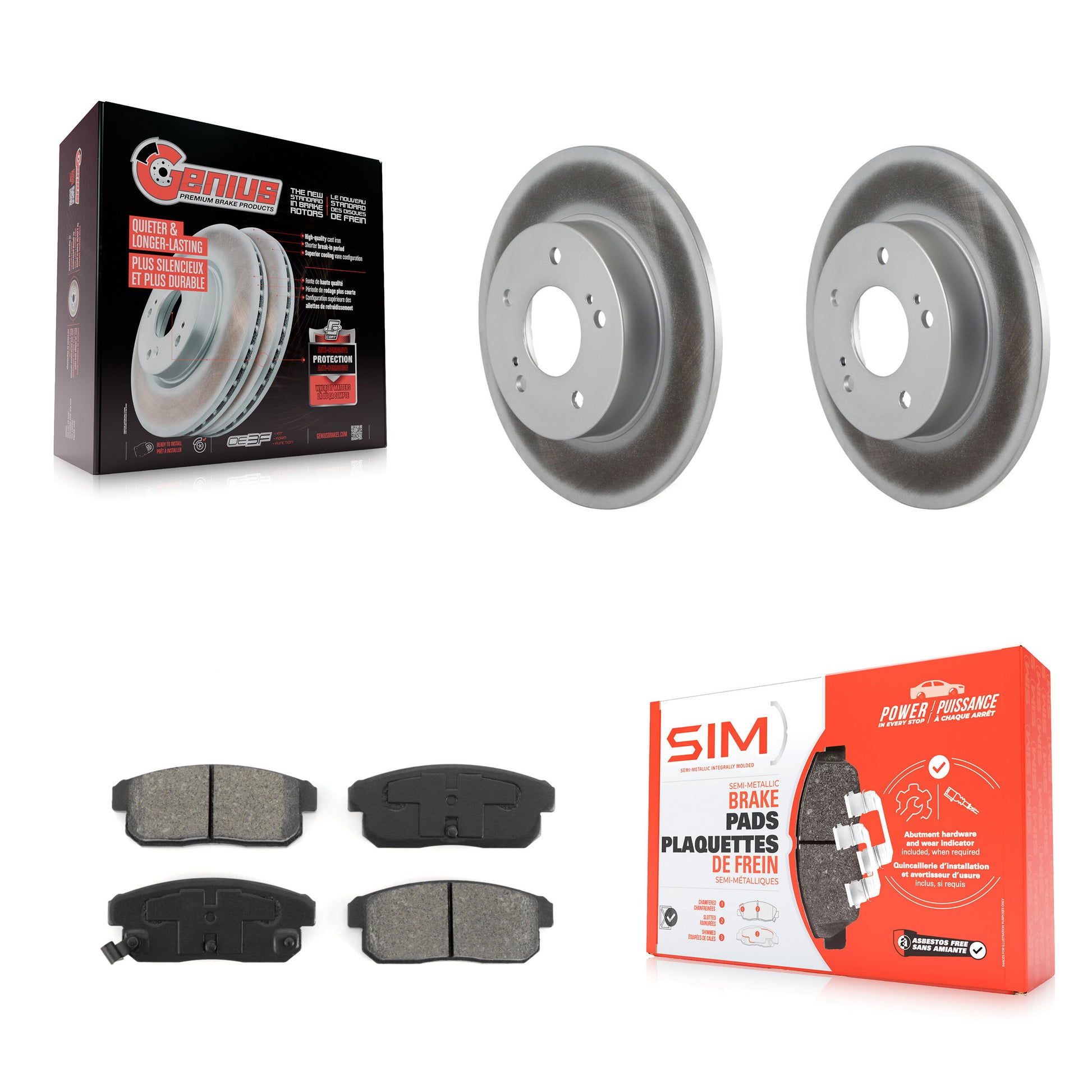 Transit Auto KGS-101276 Disc Brake Kit for 2000-2004 INFINITI I35, Nissan Maxima, INFINITI I30 - Rear