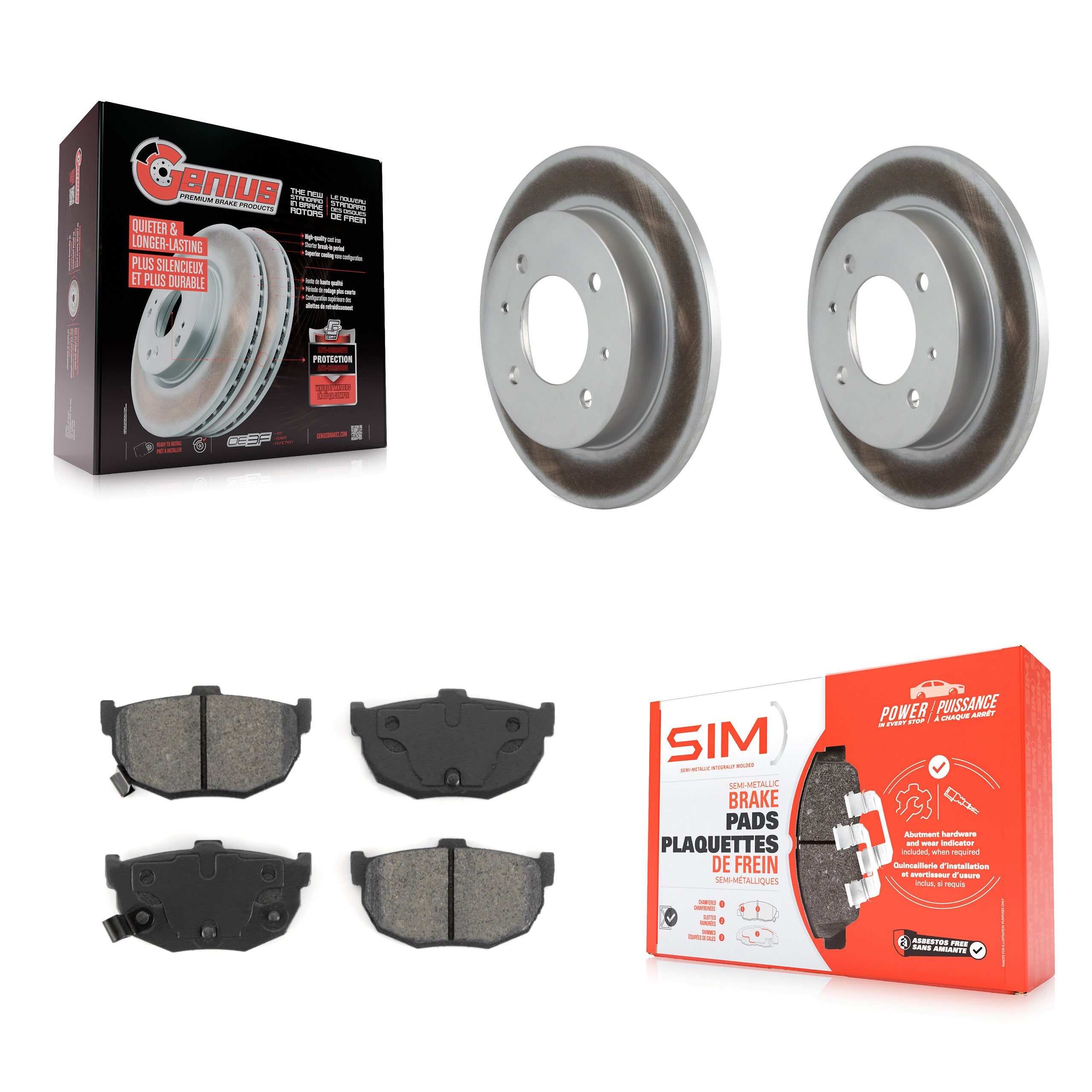 Transit Auto KGS-101278 Disc Brake Kit for 1996-2006 Hyundai Elantra, Hyundai Tiburon - Rear
