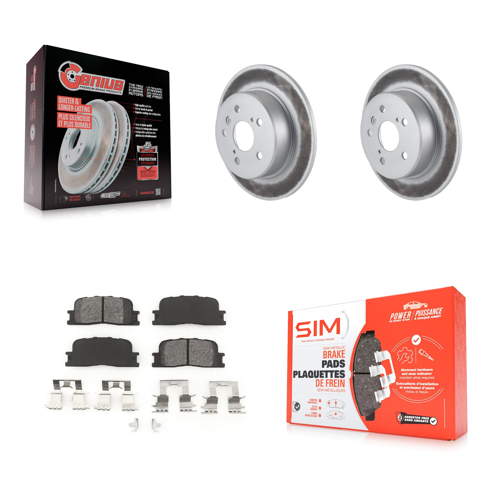 Transit Auto KGS-101290 Disc Brake Kit for 2001-2003 Toyota Highlander - Rear