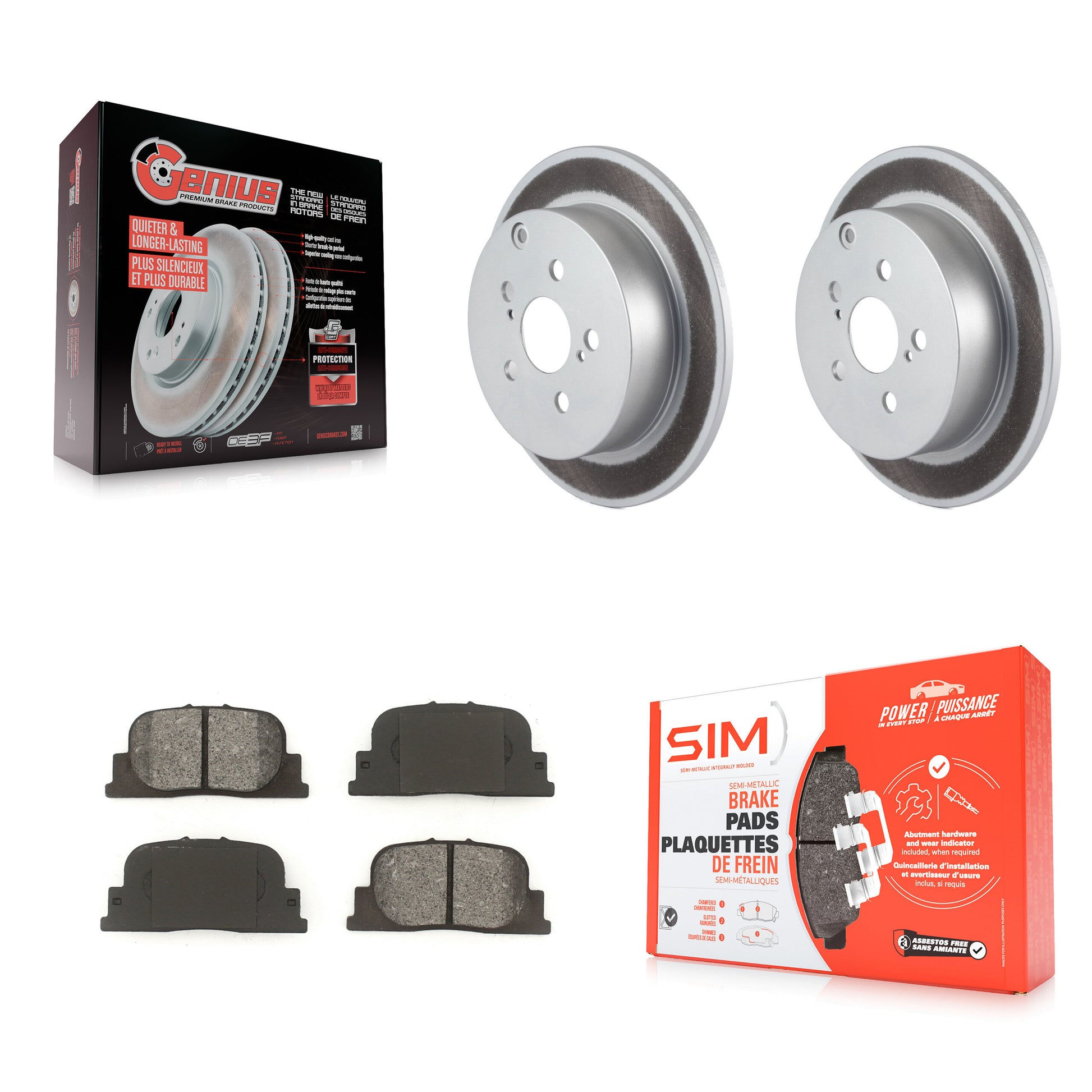 Transit Auto KGS-101293 Disc Brake Kit for 2005-2010 Scion tC - Rear