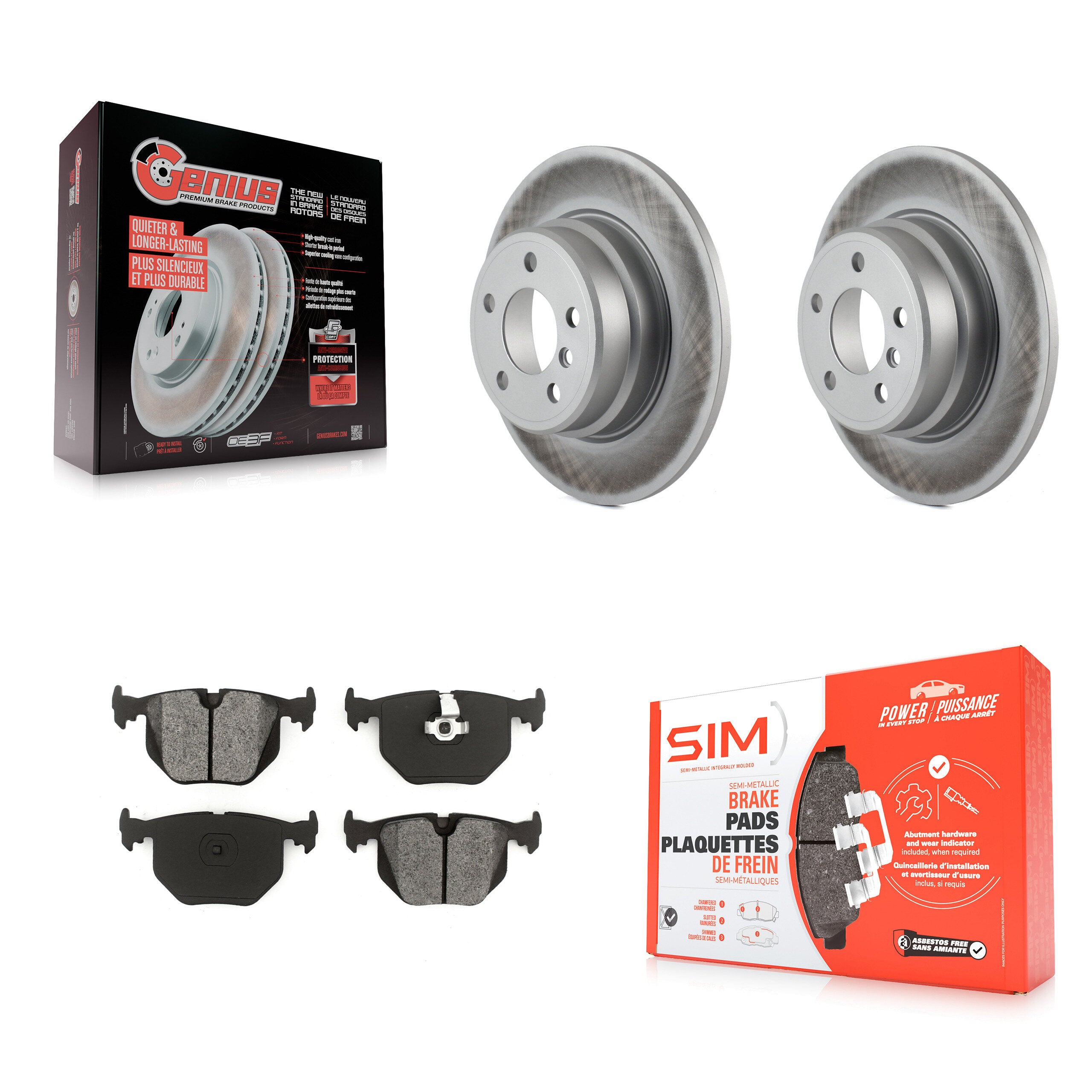 Transit Auto KGS-101298 Disc Brake Kit for 2000-2006 BMW X5 - Rear