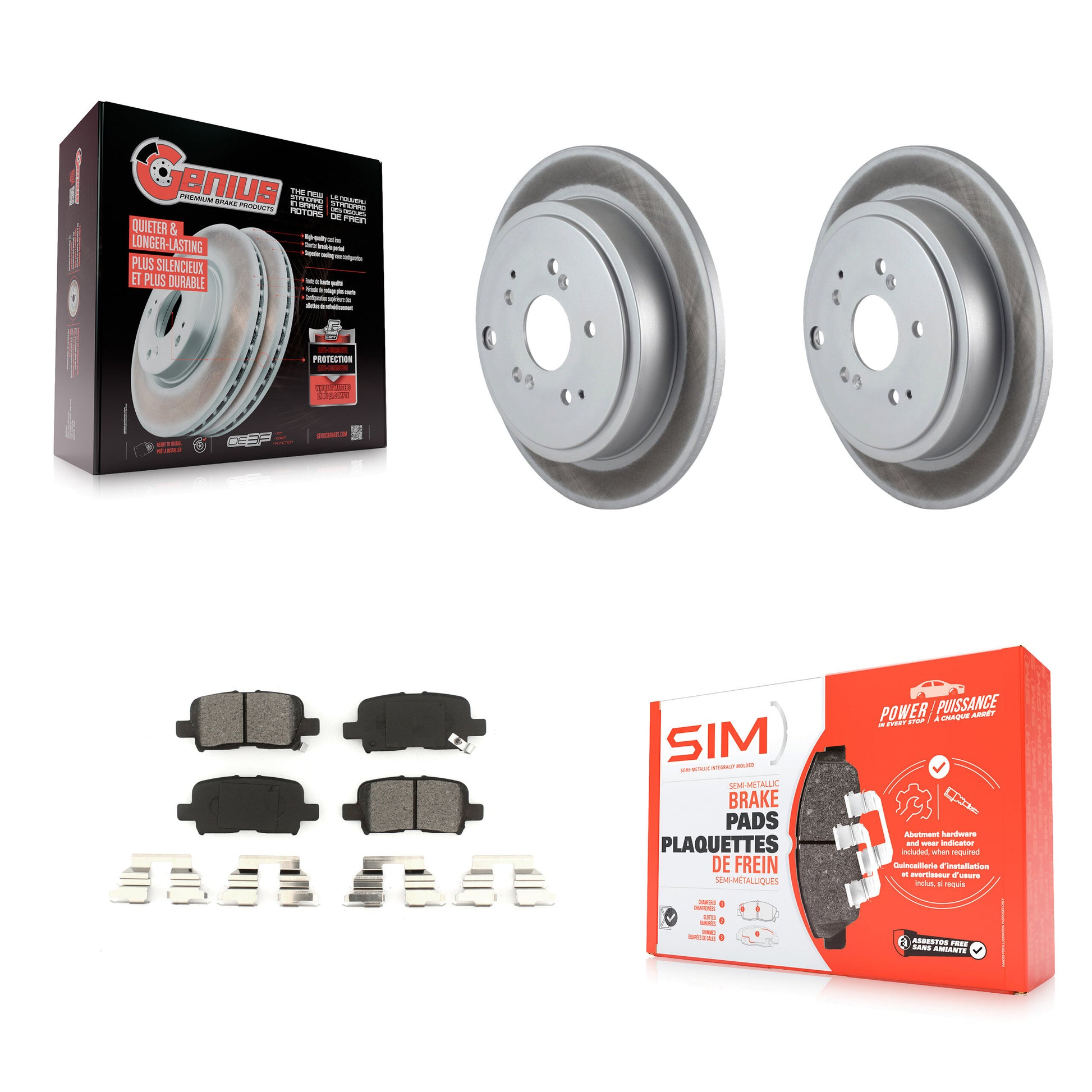 Transit Auto KGS-101299 Disc Brake Kit for 2001-2008 Honda Pilot, Acura MDX - Rear
