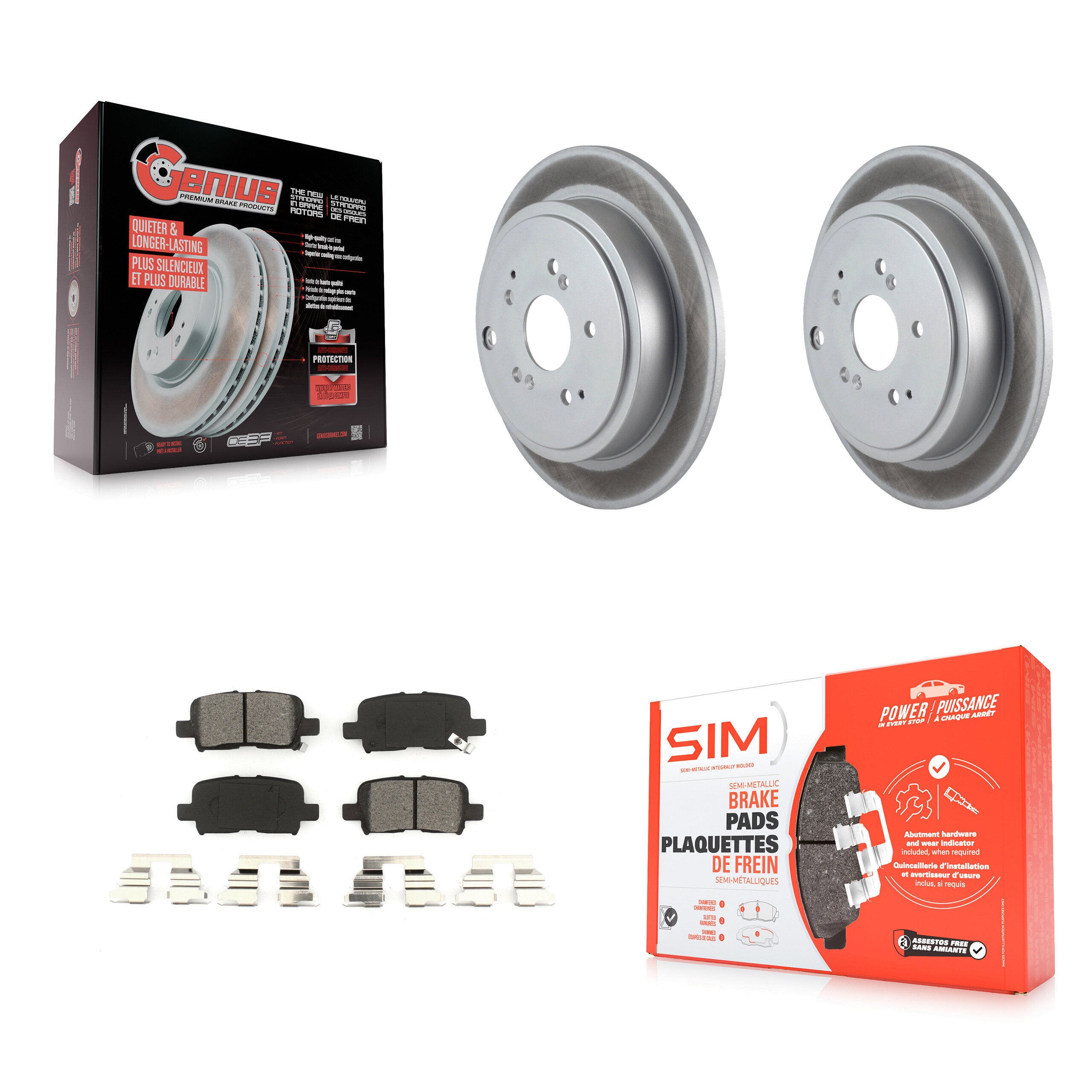Transit Auto KGS-101299 Disc Brake Kit for 2001-2008 Honda Pilot, Acura MDX - Rear