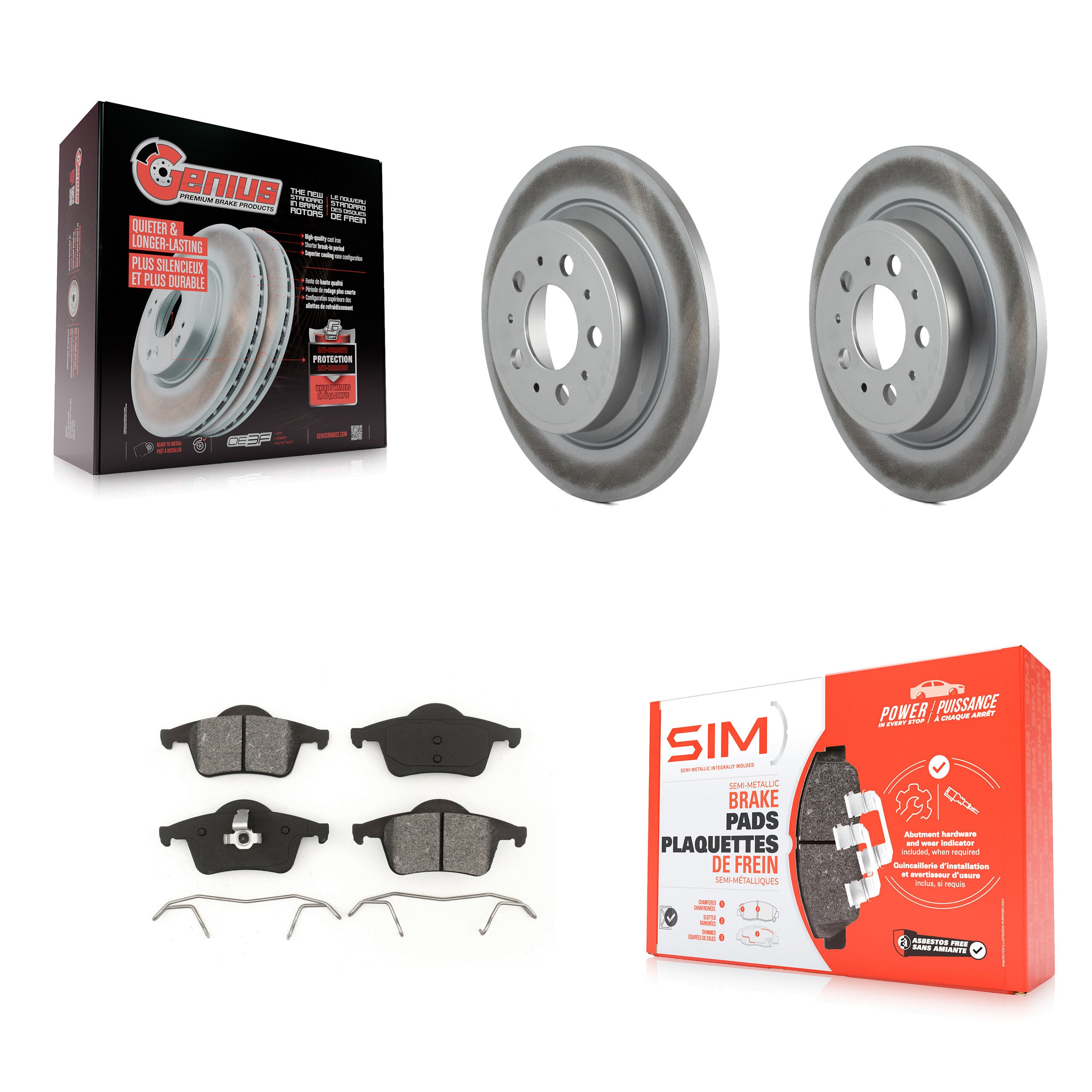 Transit Auto KGS-101300 Disc Brake Kit for 1999-2009 Volvo S60, Volvo V70 and More - Rear