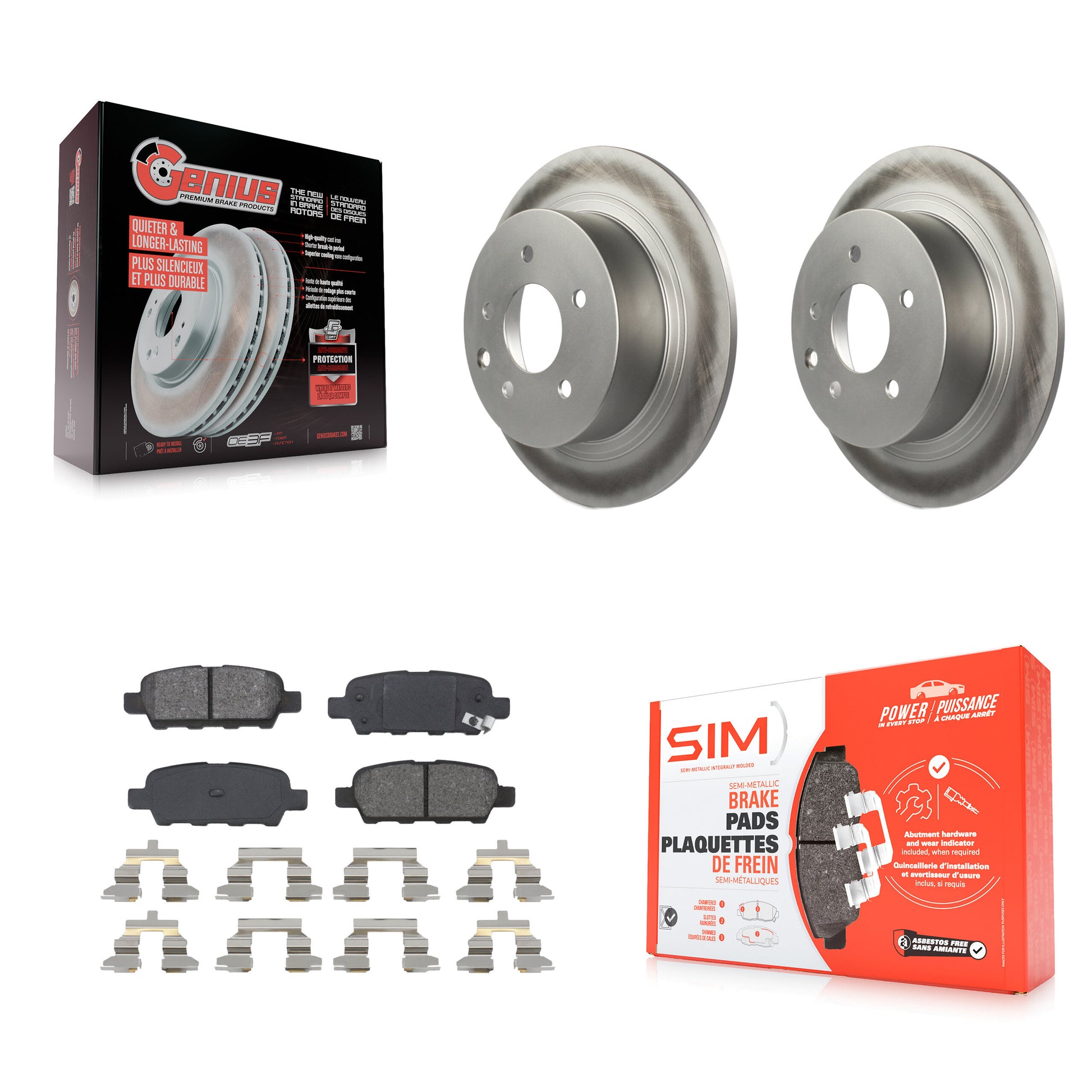 Transit Auto KGS-101302 Disc Brake Kit for 2002-2023 Nissan Altima, Nissan Juke and More - Rear
