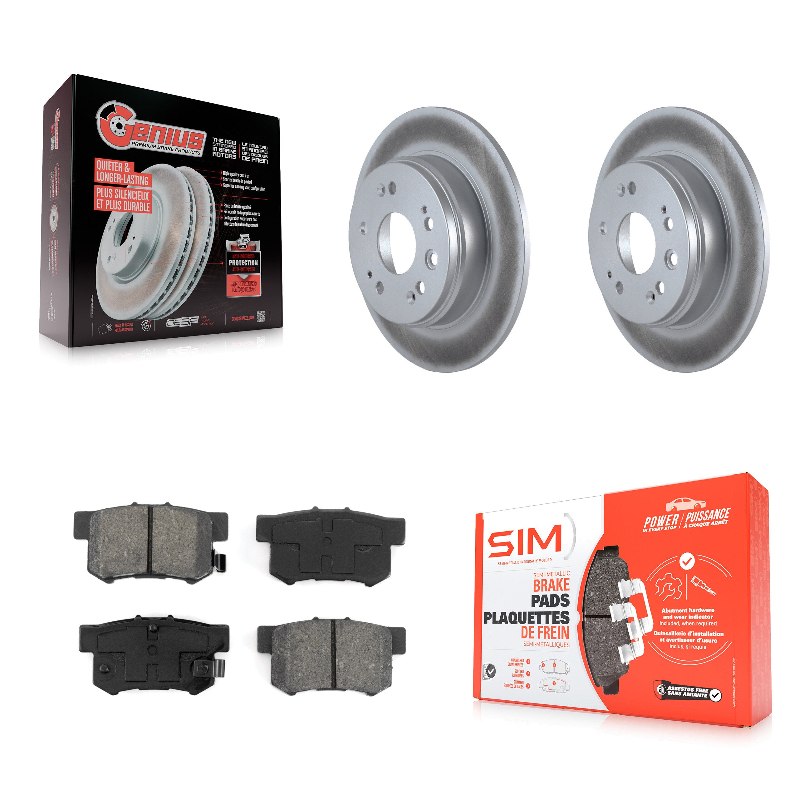 Transit Auto KGS-101303 Disc Brake Kit for 2002-2004 Honda CR-V - Rear