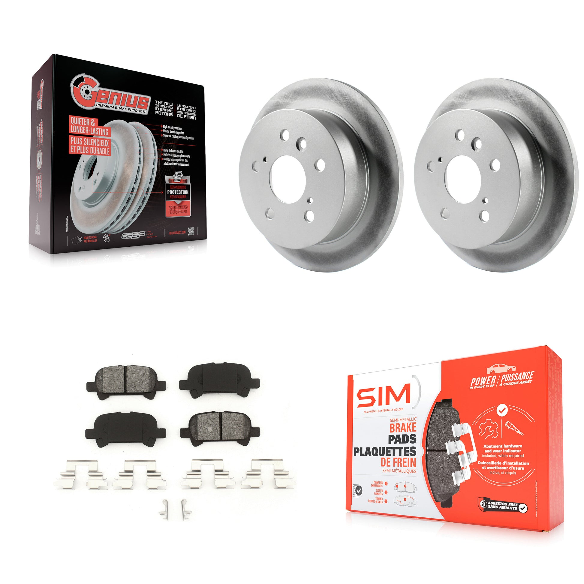 Transit Auto KGS-101304 Disc Brake Kit for 2002-2008 Toyota Avalon, Toyota Solara, Toyota Camry - Rear