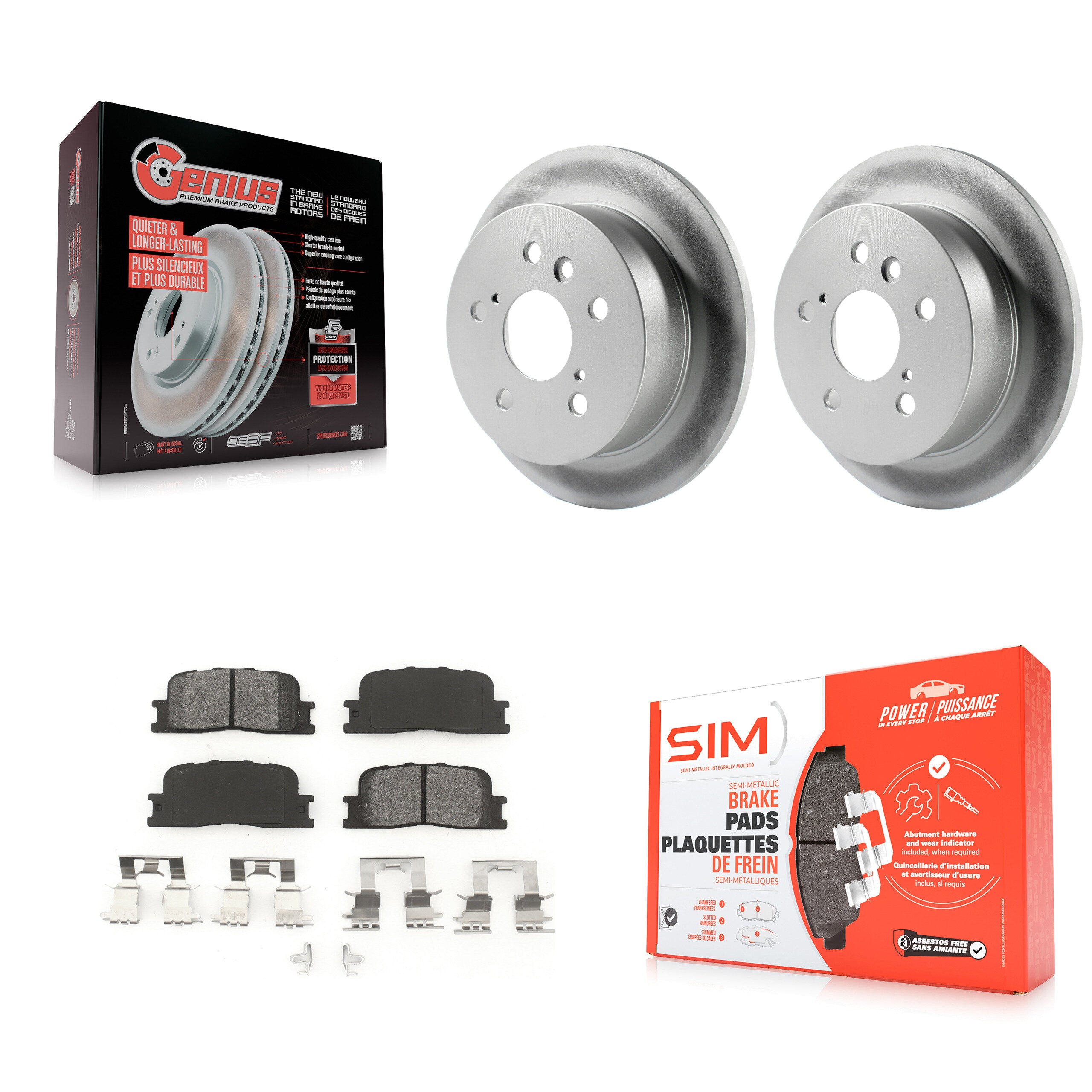 Transit Auto KGS-101305 Disc Brake Kit for 2002-2006 Lexus ES330, Lexus ES300, Toyota Camry - Rear